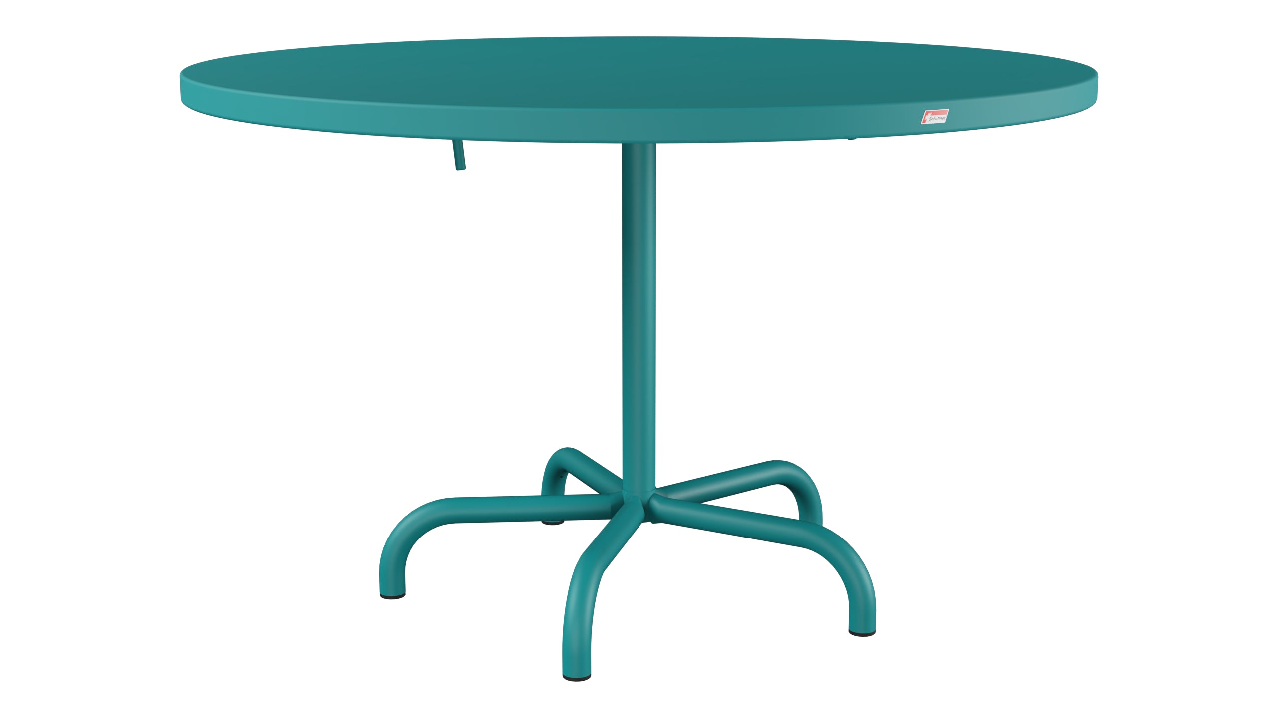Säntis Metall-Gartentisch ø117 klappbar in Kaliblau präsentiert im Onlineshop von KAQTU Design AG. Gartentisch ist von Schaffner
