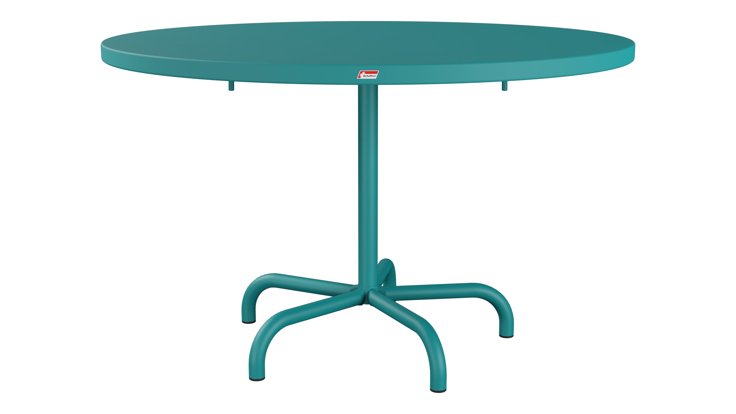 Säntis Metall-Gartentisch ø117 klappbar in Kaliblau präsentiert im Onlineshop von KAQTU Design AG. Gartentisch ist von Schaffner