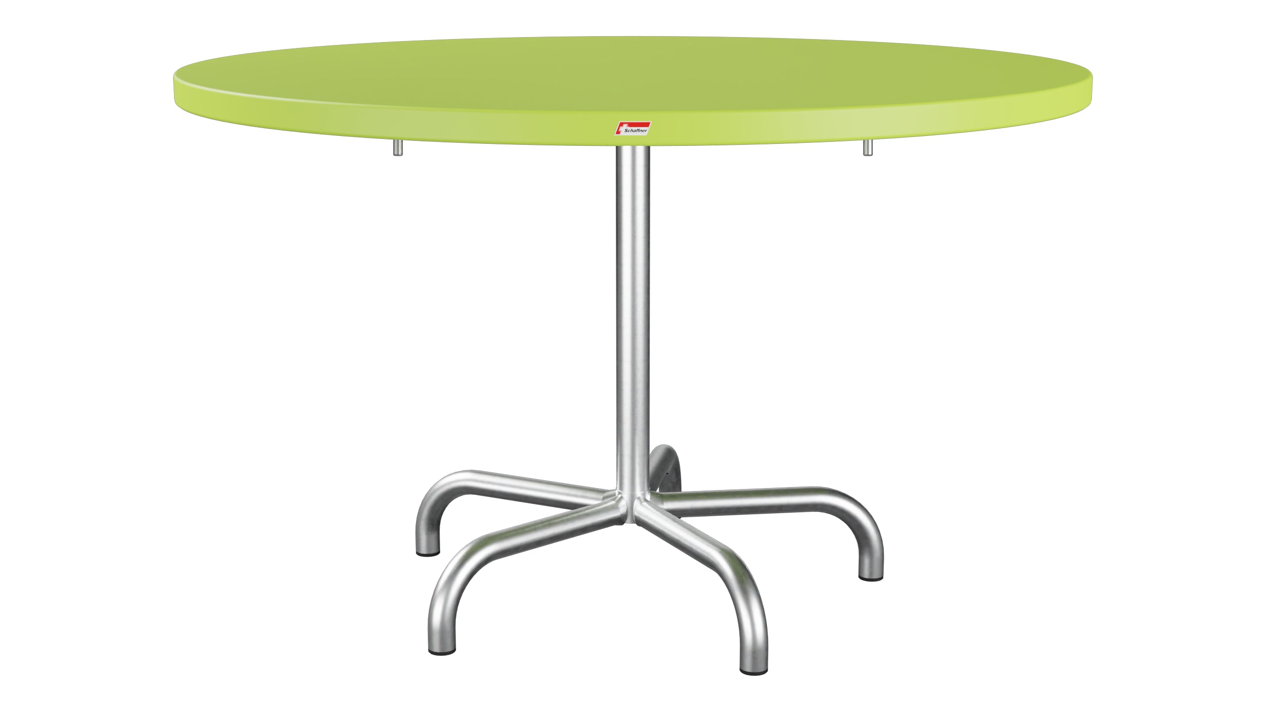 Säntis Metall-Gartentisch ø117 klappbar in Hellgrün präsentiert im Onlineshop von KAQTU Design AG. Gartentisch ist von Schaffner