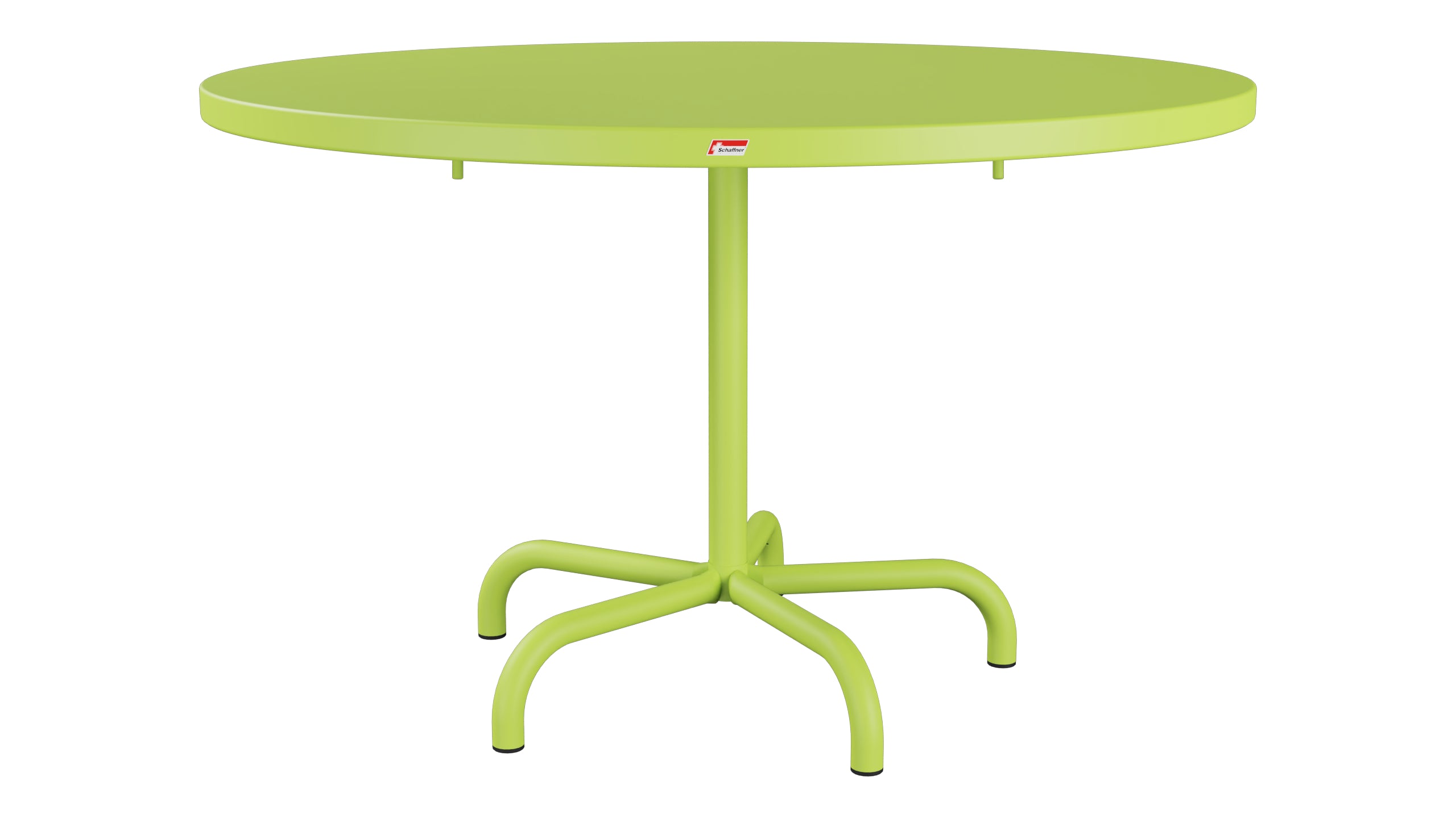 Säntis Metall-Gartentisch ø117 klappbar in Hellgrün präsentiert im Onlineshop von KAQTU Design AG. Gartentisch ist von Schaffner