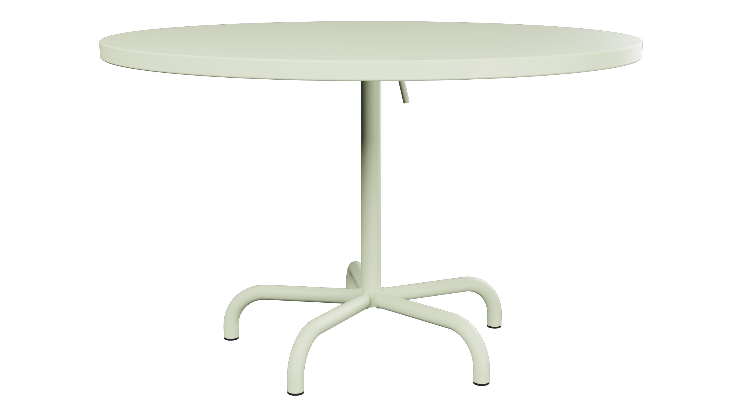 Säntis Metall-Gartentisch ø117 klappbar in Pastellgrün präsentiert im Onlineshop von KAQTU Design AG. Gartentisch ist von Schaffner