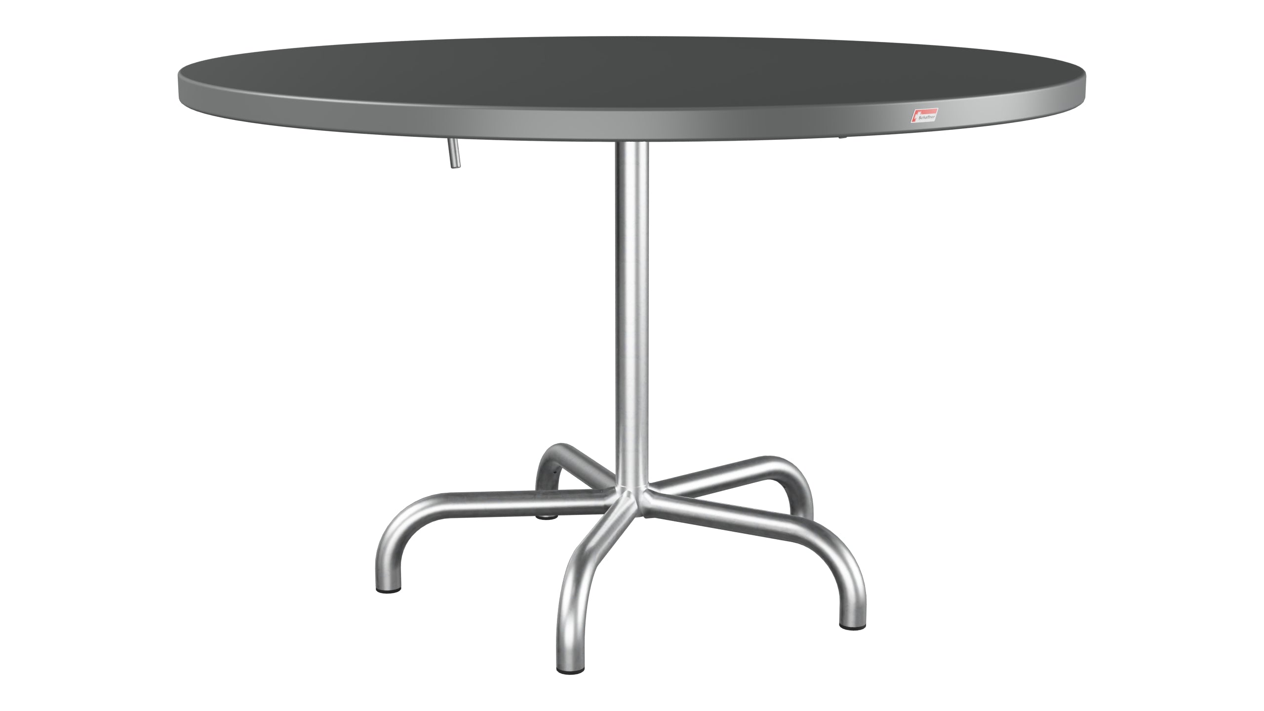 Säntis Metall-Gartentisch ø117 klappbar in Graphit präsentiert im Onlineshop von KAQTU Design AG. Gartentisch ist von Schaffner