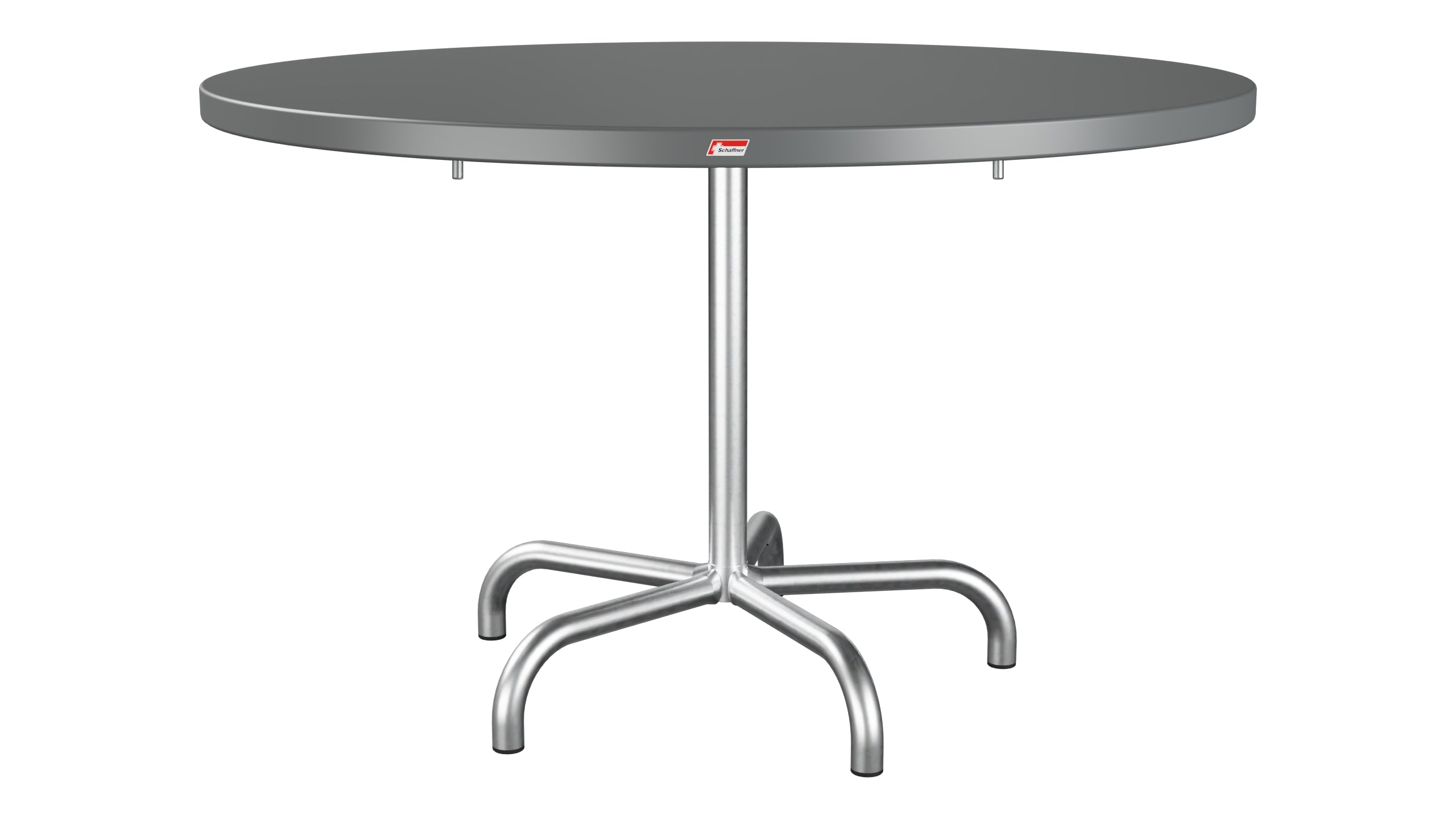 Säntis Metall-Gartentisch ø117 klappbar in Graphit präsentiert im Onlineshop von KAQTU Design AG. Gartentisch ist von Schaffner