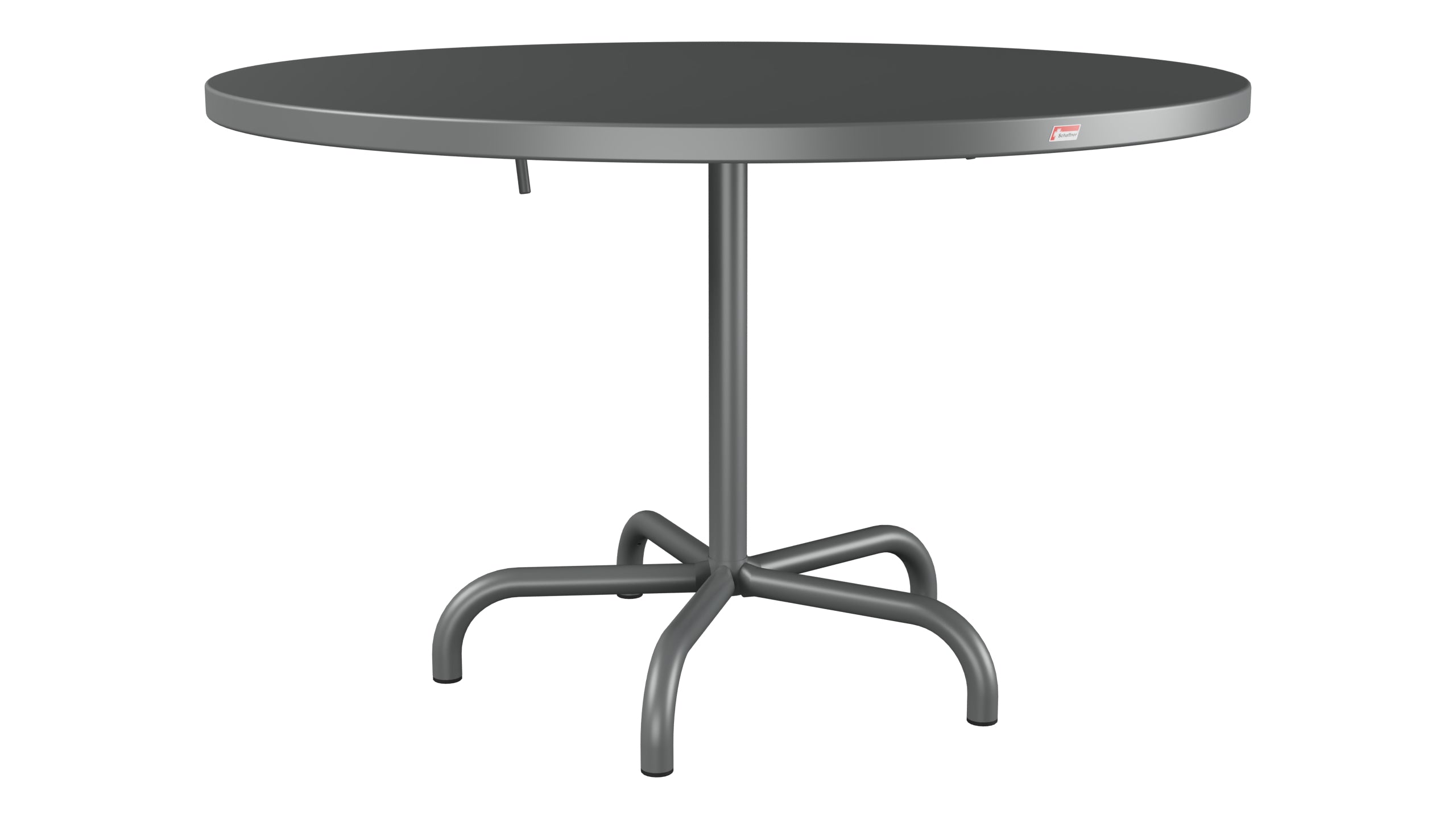 Säntis Metall-Gartentisch ø117 klappbar in Graphit präsentiert im Onlineshop von KAQTU Design AG. Gartentisch ist von Schaffner