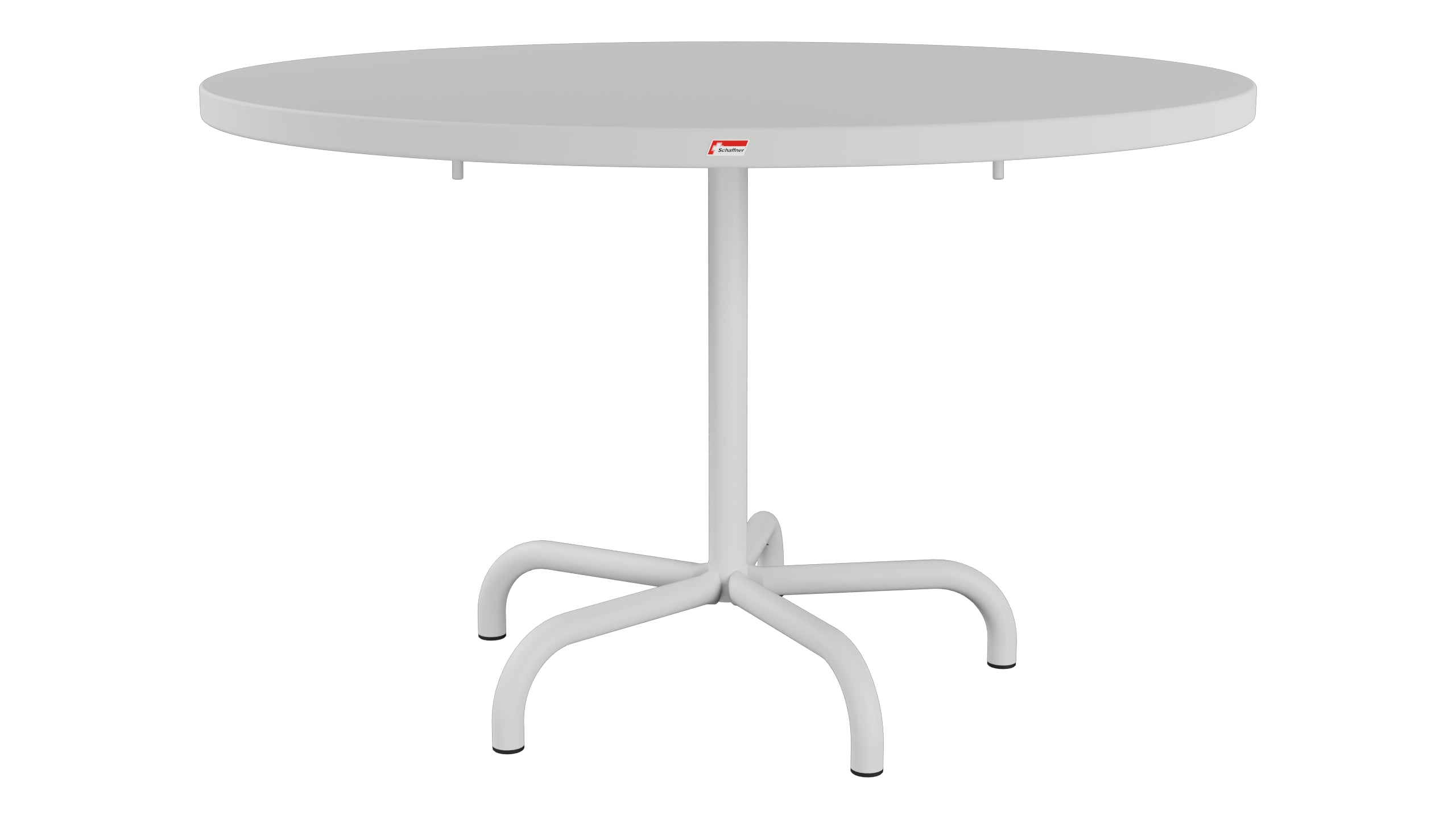 Säntis Metall-Gartentisch ø117 klappbar in Alusilber präsentiert im Onlineshop von KAQTU Design AG. Gartentisch ist von Schaffner