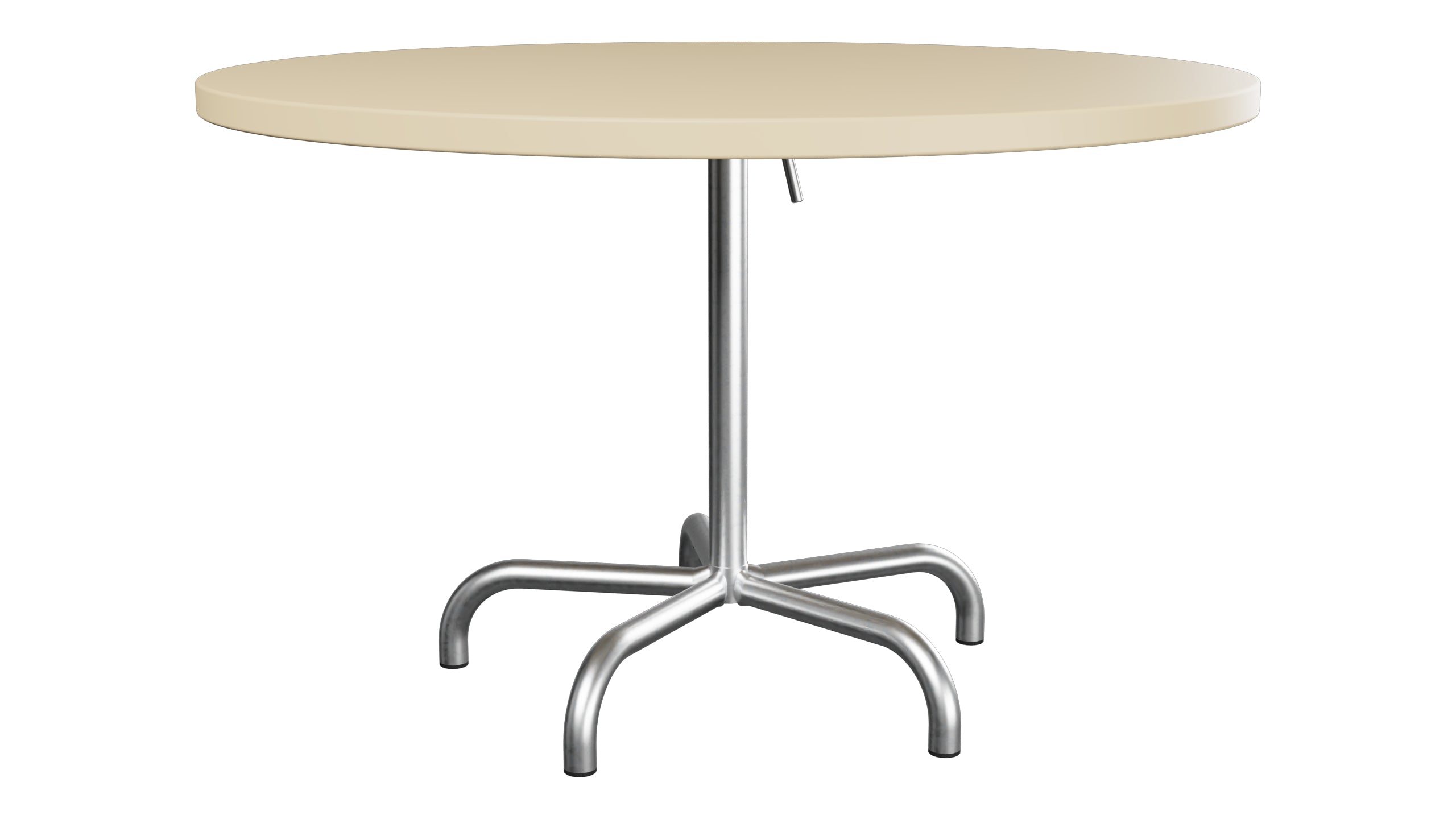 Säntis Metall-Gartentisch ø117 klappbar in Pastellbraun präsentiert im Onlineshop von KAQTU Design AG. Gartentisch ist von Schaffner