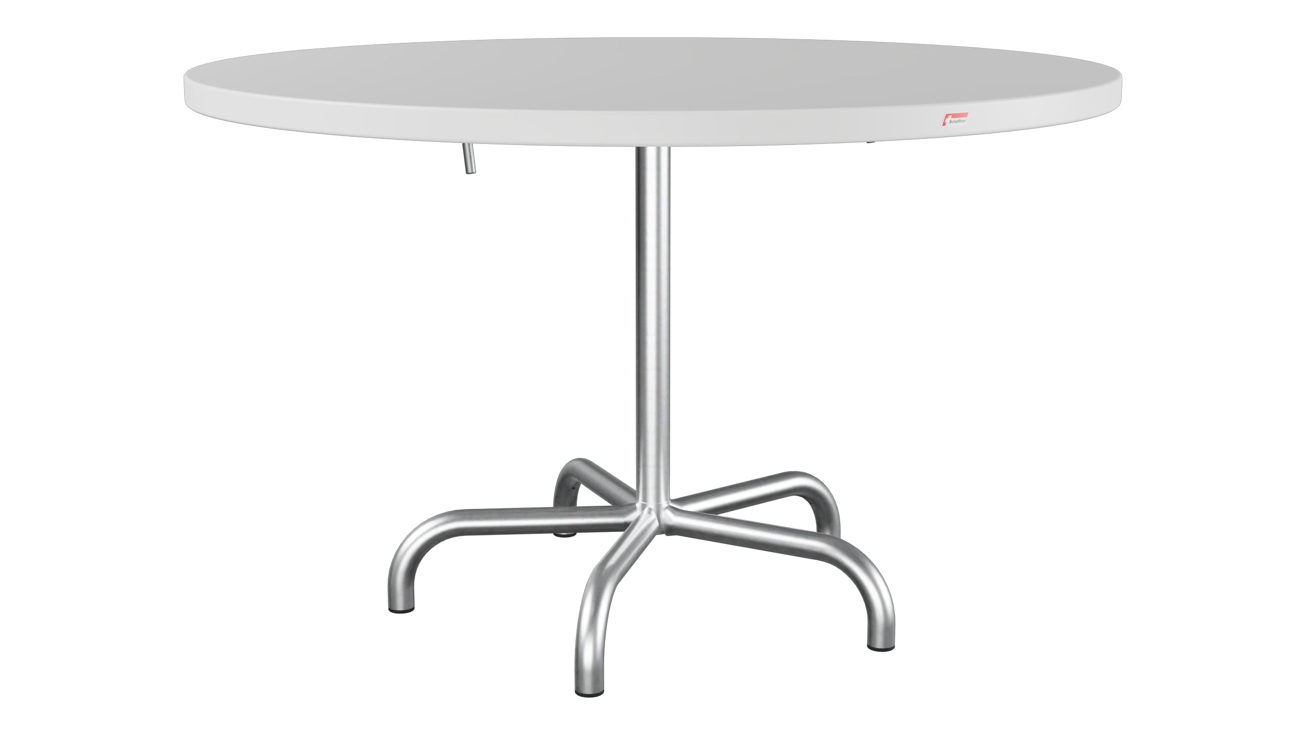 Säntis Metall-Gartentisch ø117 klappbar in Weiss präsentiert im Onlineshop von KAQTU Design AG. Gartentisch ist von Schaffner