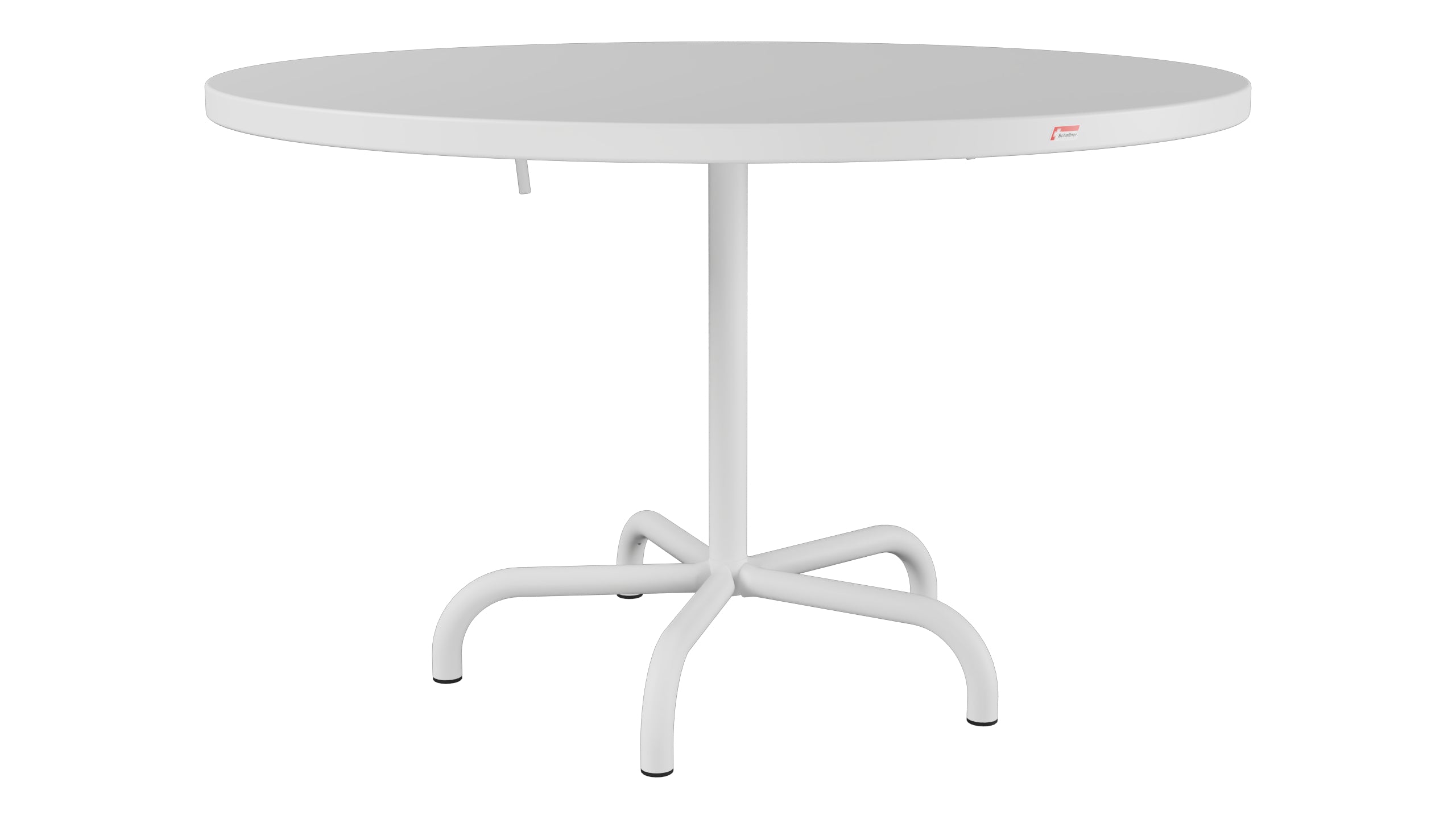 Säntis Metall-Gartentisch ø117 klappbar in Weiss präsentiert im Onlineshop von KAQTU Design AG. Gartentisch ist von Schaffner