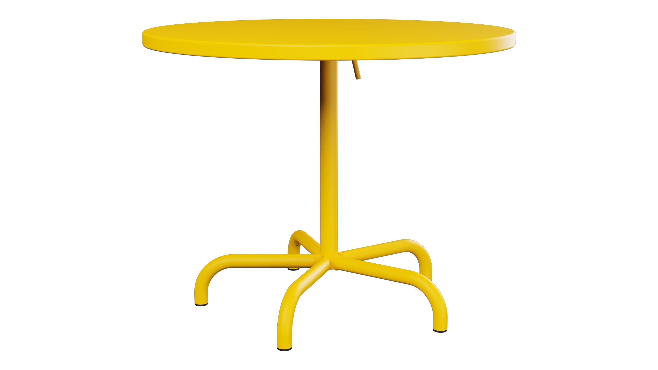Säntis Metall-Gartentisch ø92 klappbar in Gelb präsentiert im Onlineshop von KAQTU Design AG. Gartentisch ist von Schaffner