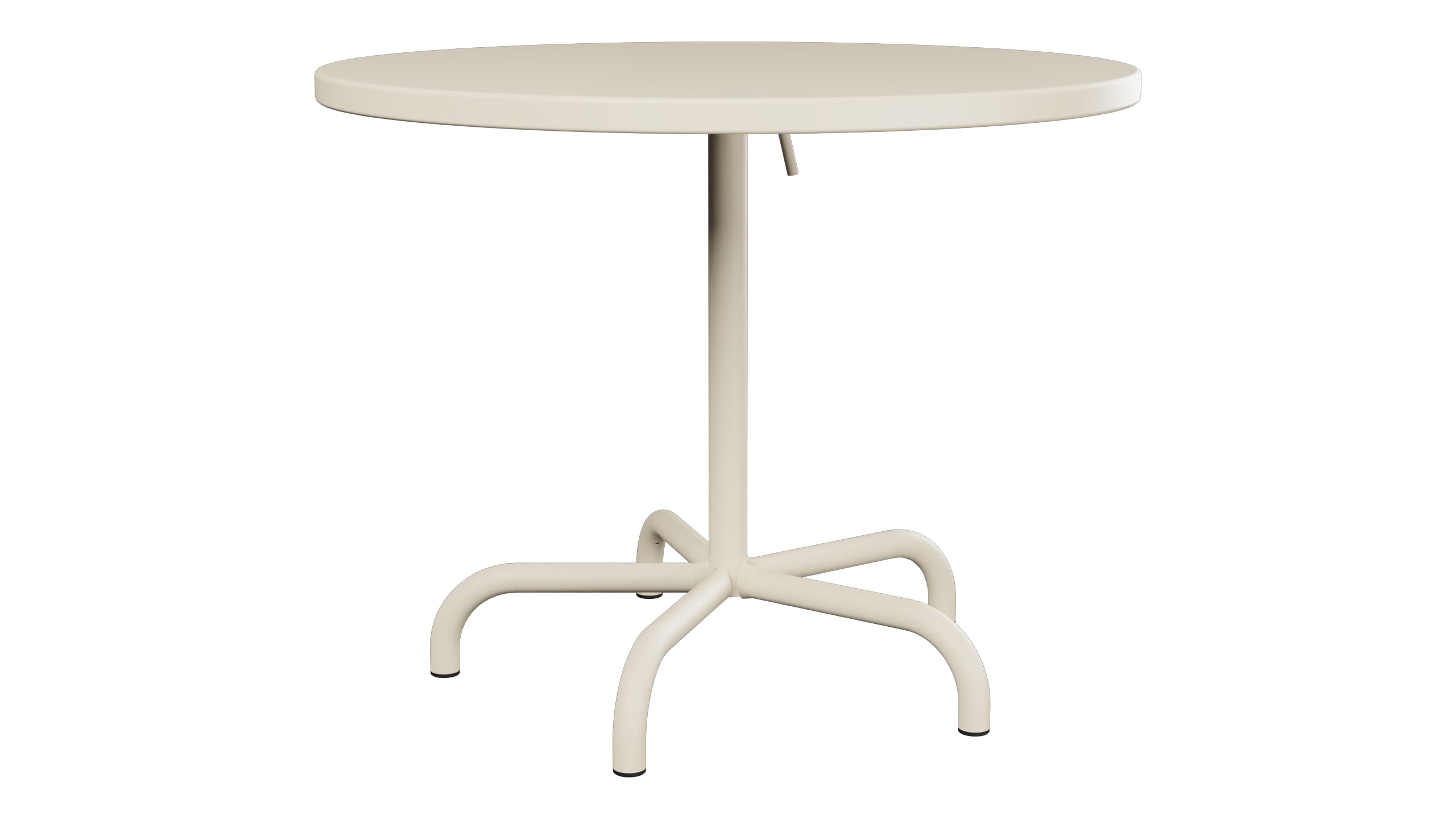 Säntis Metall-Gartentisch ø92 klappbar in Pastellsand präsentiert im Onlineshop von KAQTU Design AG. Gartentisch ist von Schaffner