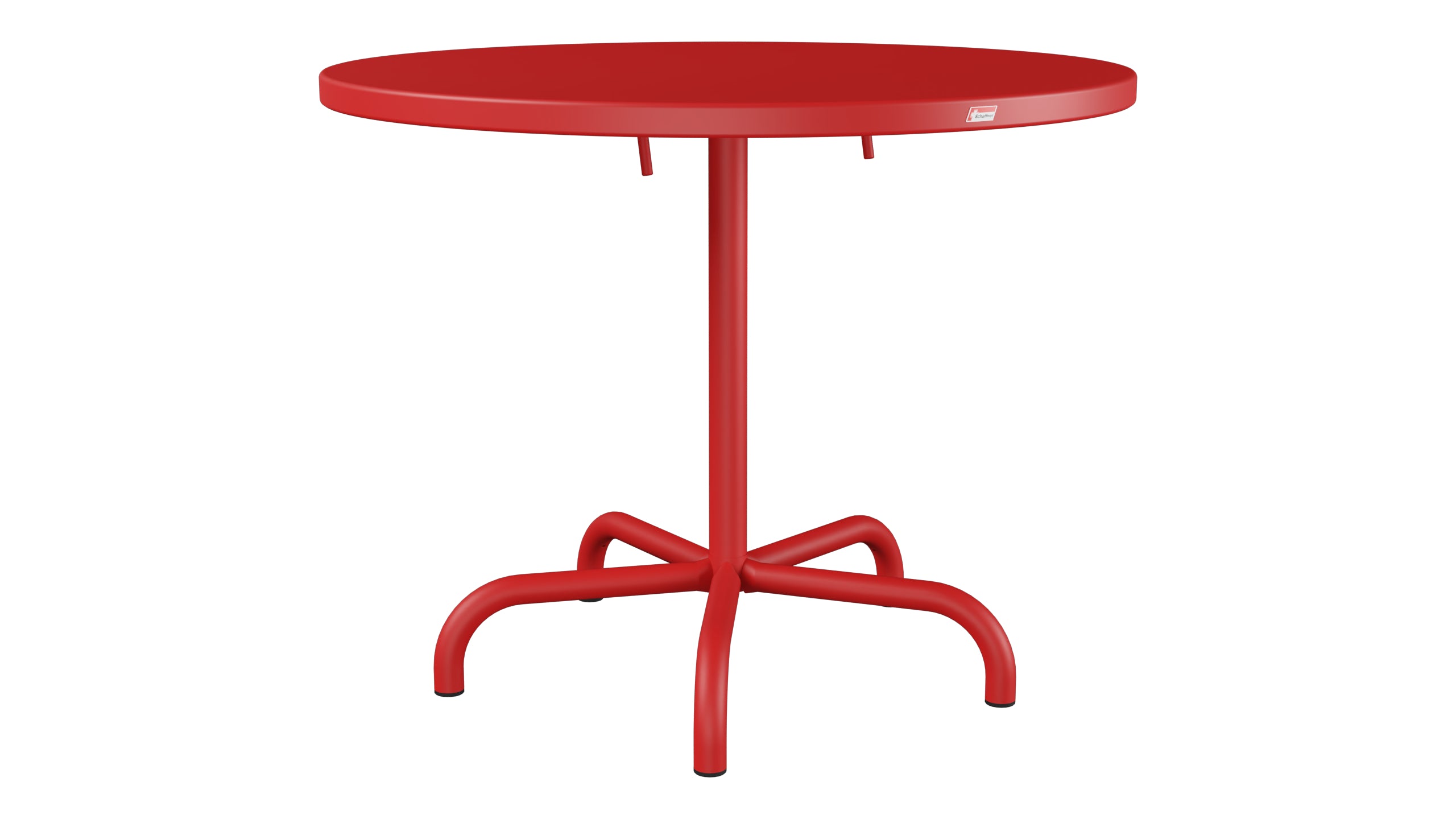 Säntis Metall-Gartentisch ø92 klappbar in Rot präsentiert im Onlineshop von KAQTU Design AG. Gartentisch ist von Schaffner
