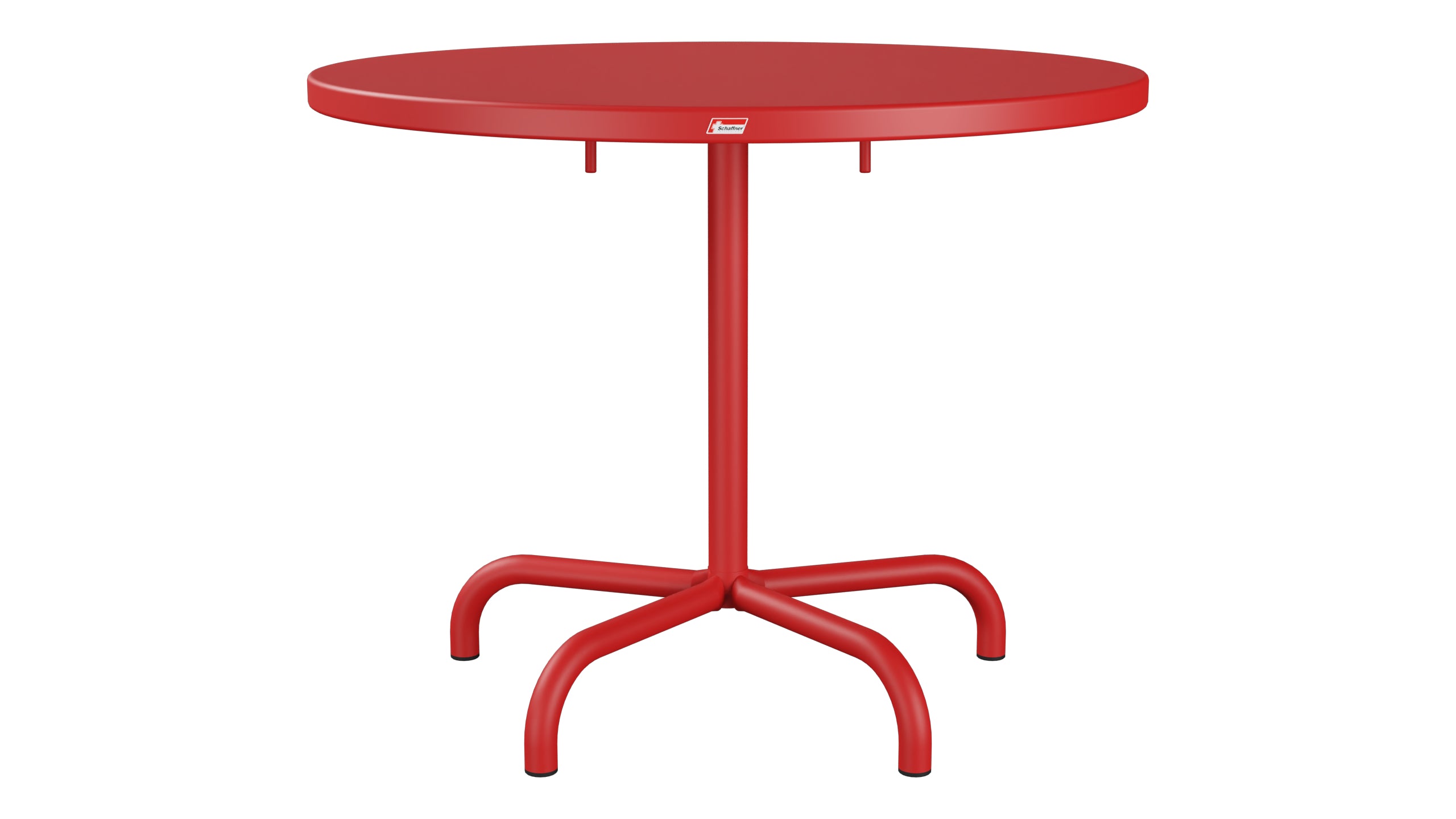 Säntis Metall-Gartentisch ø92 klappbar in Rot präsentiert im Onlineshop von KAQTU Design AG. Gartentisch ist von Schaffner