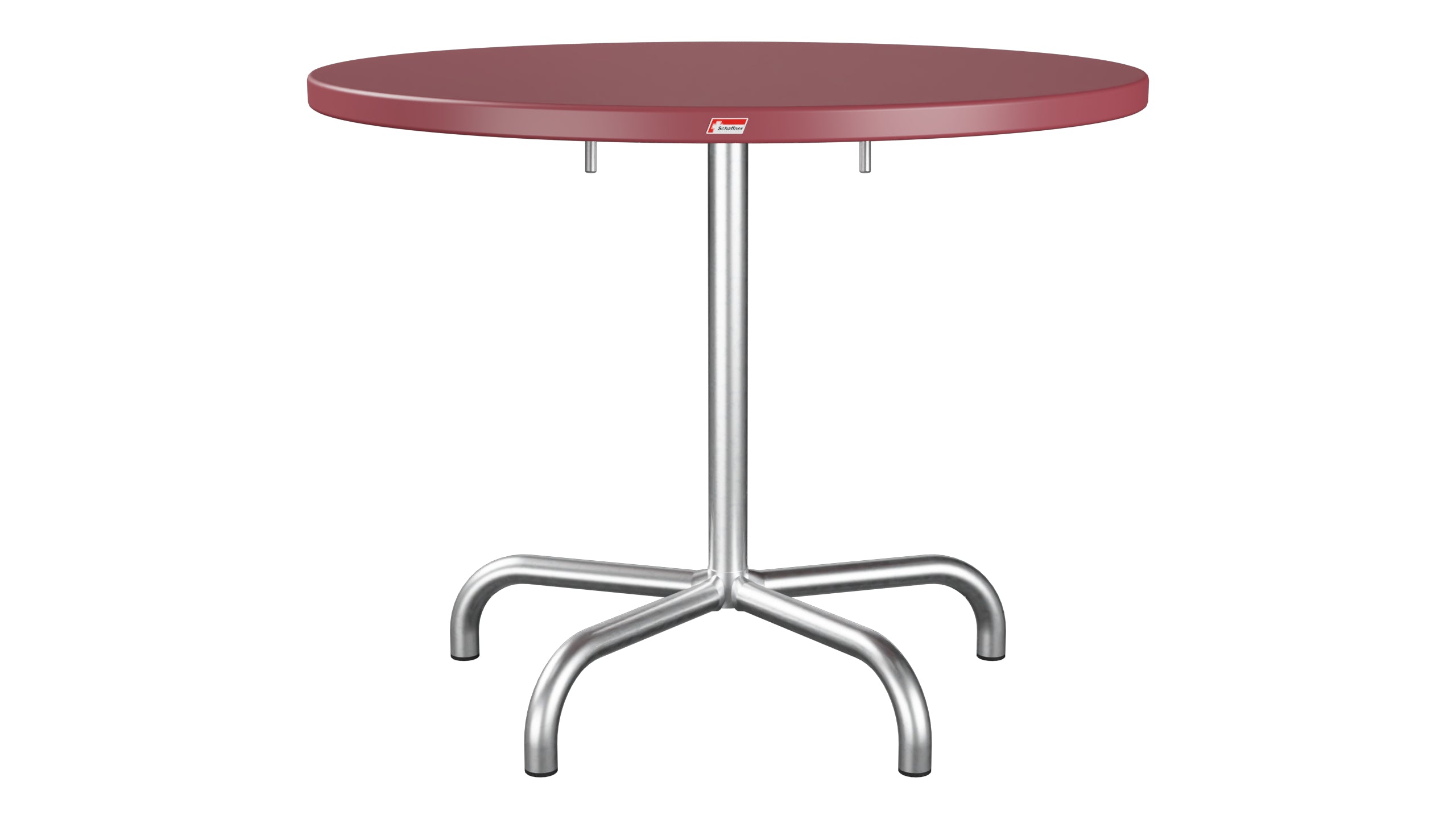Säntis Metall-Gartentisch ø92 klappbar in Bordeaux präsentiert im Onlineshop von KAQTU Design AG. Gartentisch ist von Schaffner