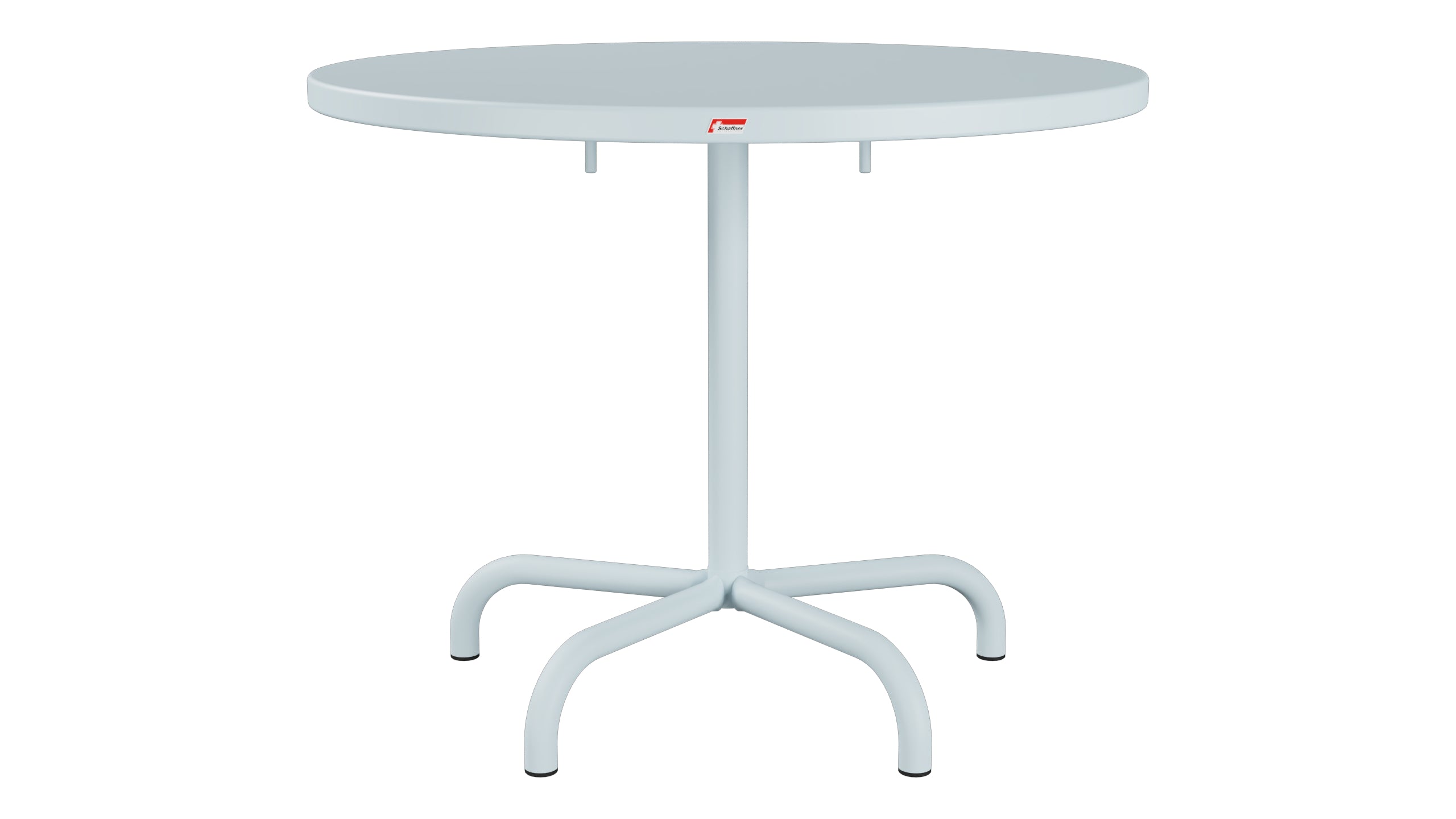 Säntis Metall-Gartentisch ø92 klappbar in Pastellblau präsentiert im Onlineshop von KAQTU Design AG. Gartentisch ist von Schaffner