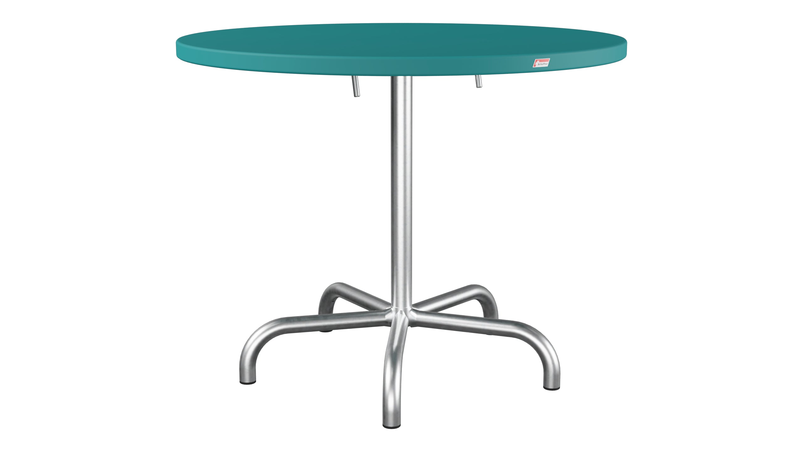 Säntis Metall-Gartentisch ø92 klappbar in Kaliblau präsentiert im Onlineshop von KAQTU Design AG. Gartentisch ist von Schaffner