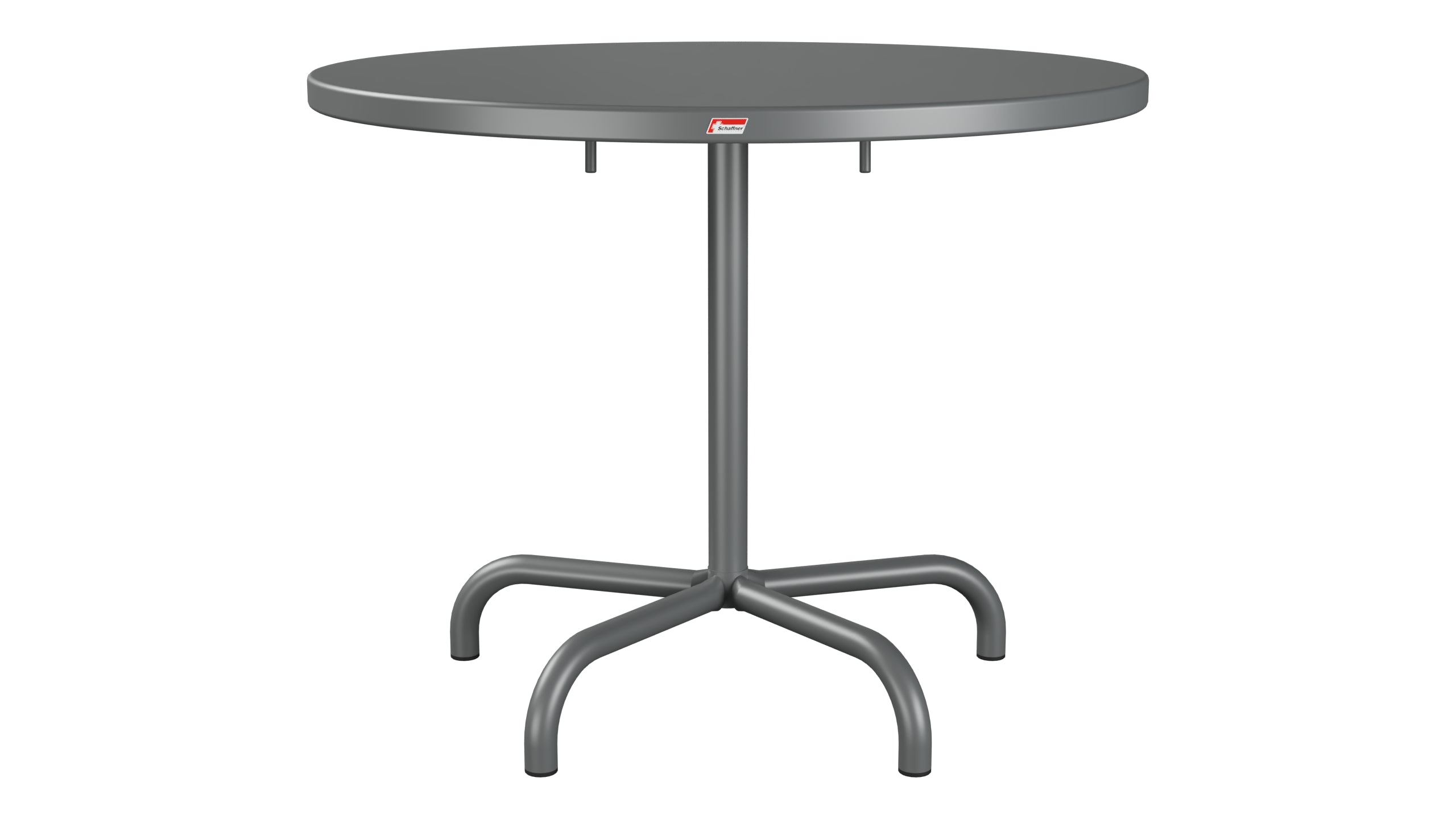 Säntis Metall-Gartentisch ø92 klappbar in Graphit präsentiert im Onlineshop von KAQTU Design AG. Gartentisch ist von Schaffner