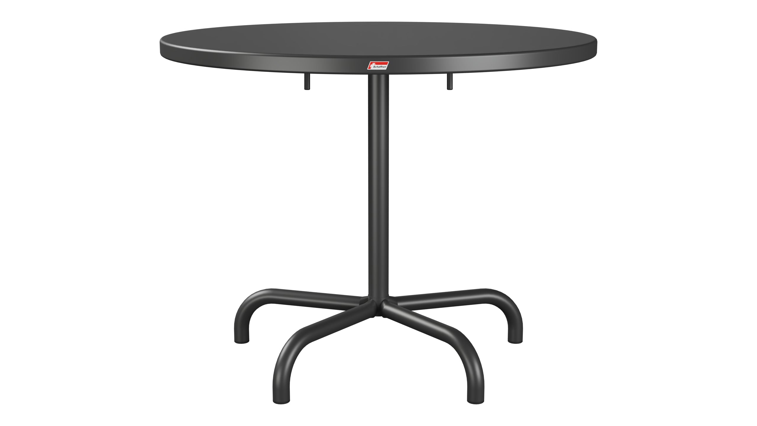 Säntis Metall-Gartentisch ø92 klappbar in Anthrazit präsentiert im Onlineshop von KAQTU Design AG. Gartentisch ist von Schaffner