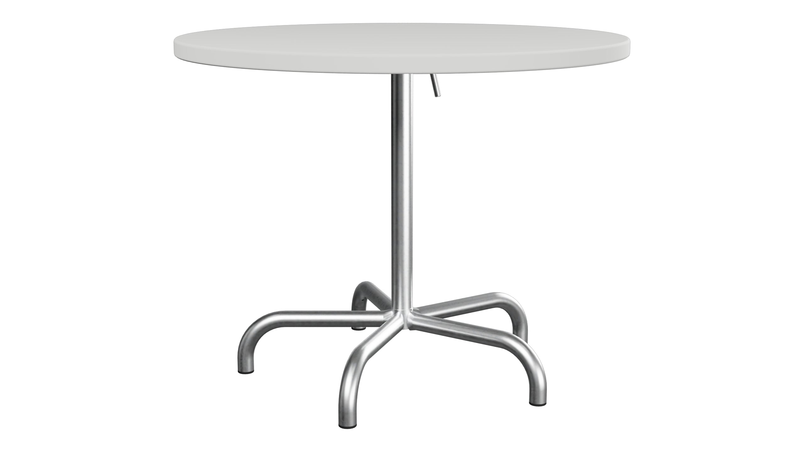 Säntis Metall-Gartentisch ø92 klappbar in Alusilber präsentiert im Onlineshop von KAQTU Design AG. Gartentisch ist von Schaffner