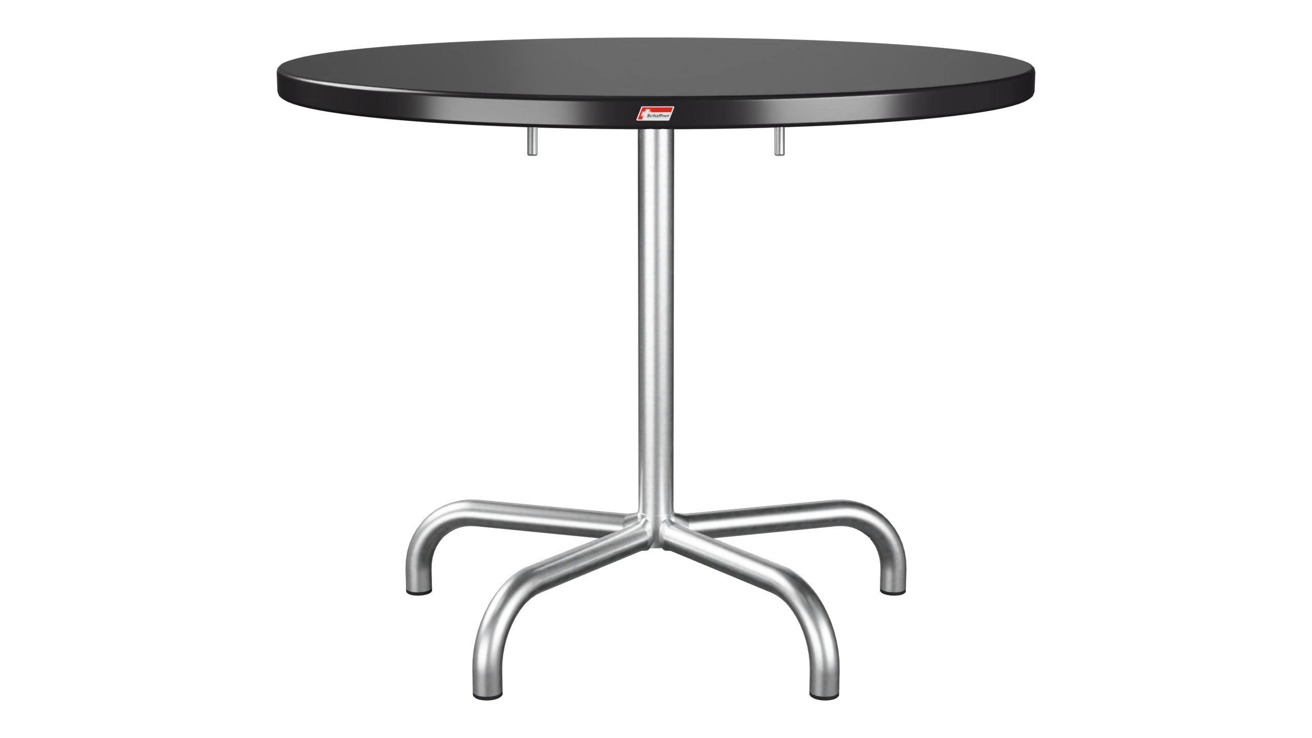 Säntis Metall-Gartentisch ø92 klappbar in Schwarz präsentiert im Onlineshop von KAQTU Design AG. Gartentisch ist von Schaffner