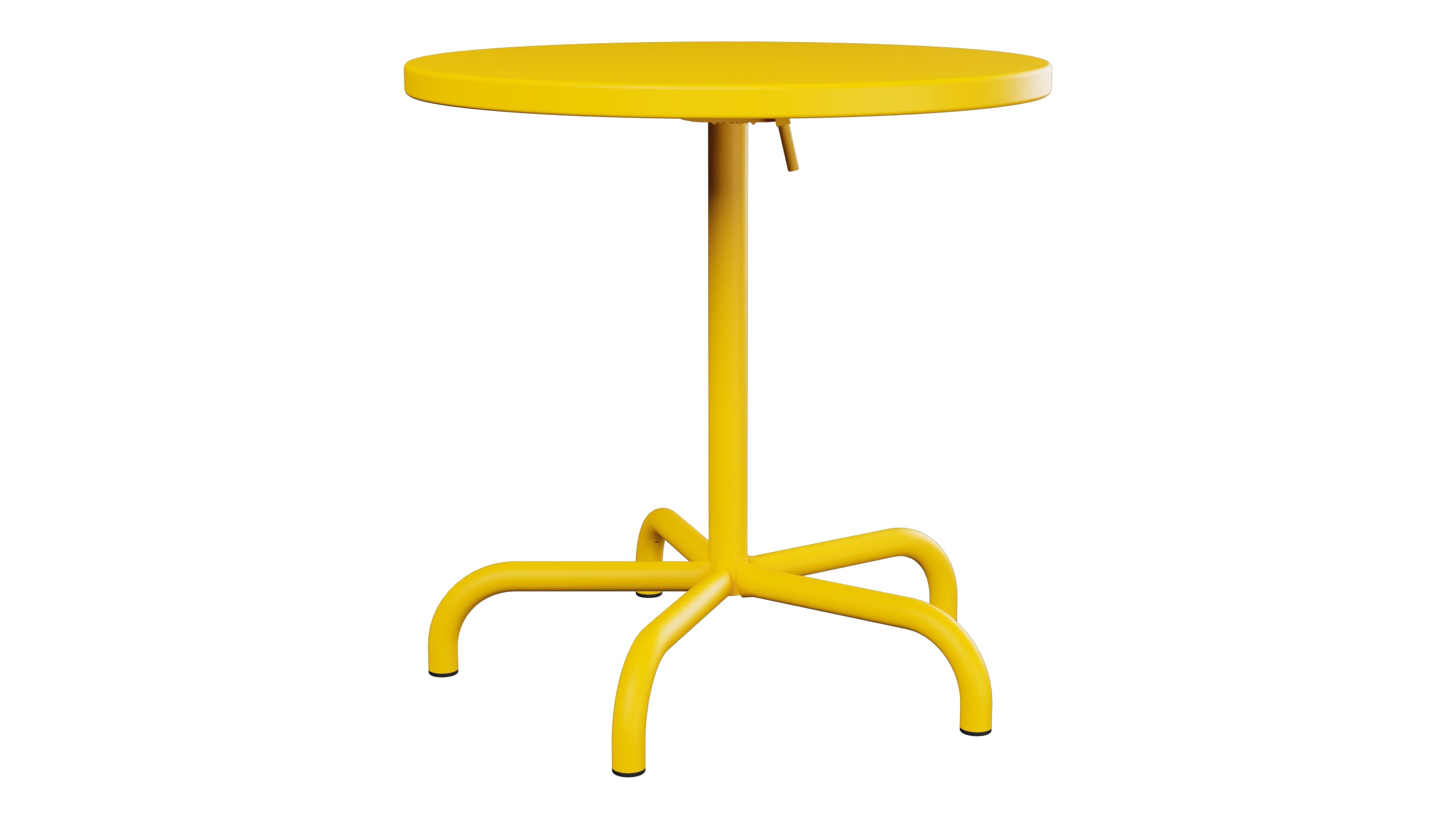 Säntis Metall-Gartentisch ø72 klappbar in Gelb präsentiert im Onlineshop von KAQTU Design AG. Gartentisch ist von Schaffner