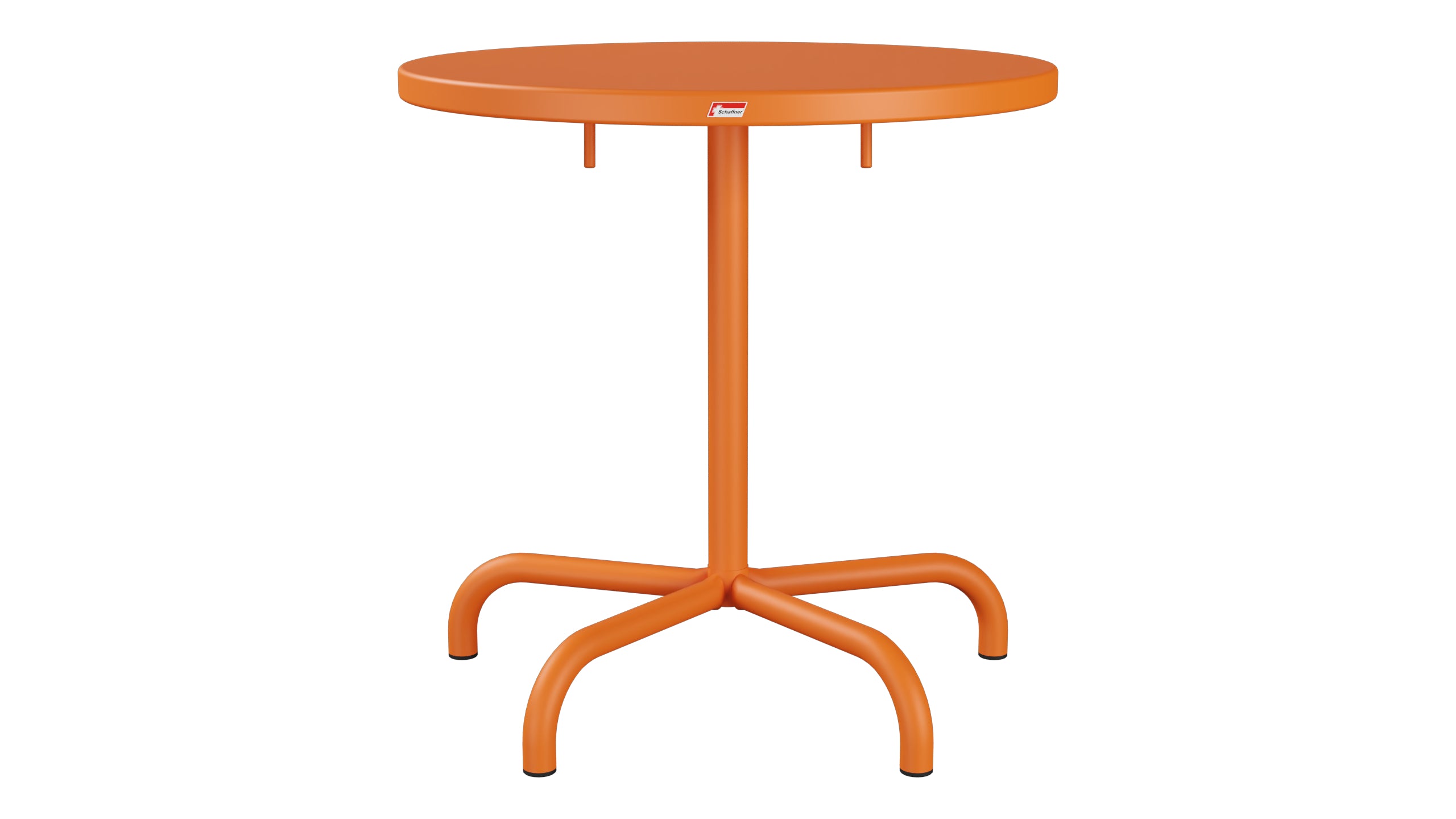 Säntis Metall-Gartentisch ø72 klappbar in Orange präsentiert im Onlineshop von KAQTU Design AG. Gartentisch ist von Schaffner