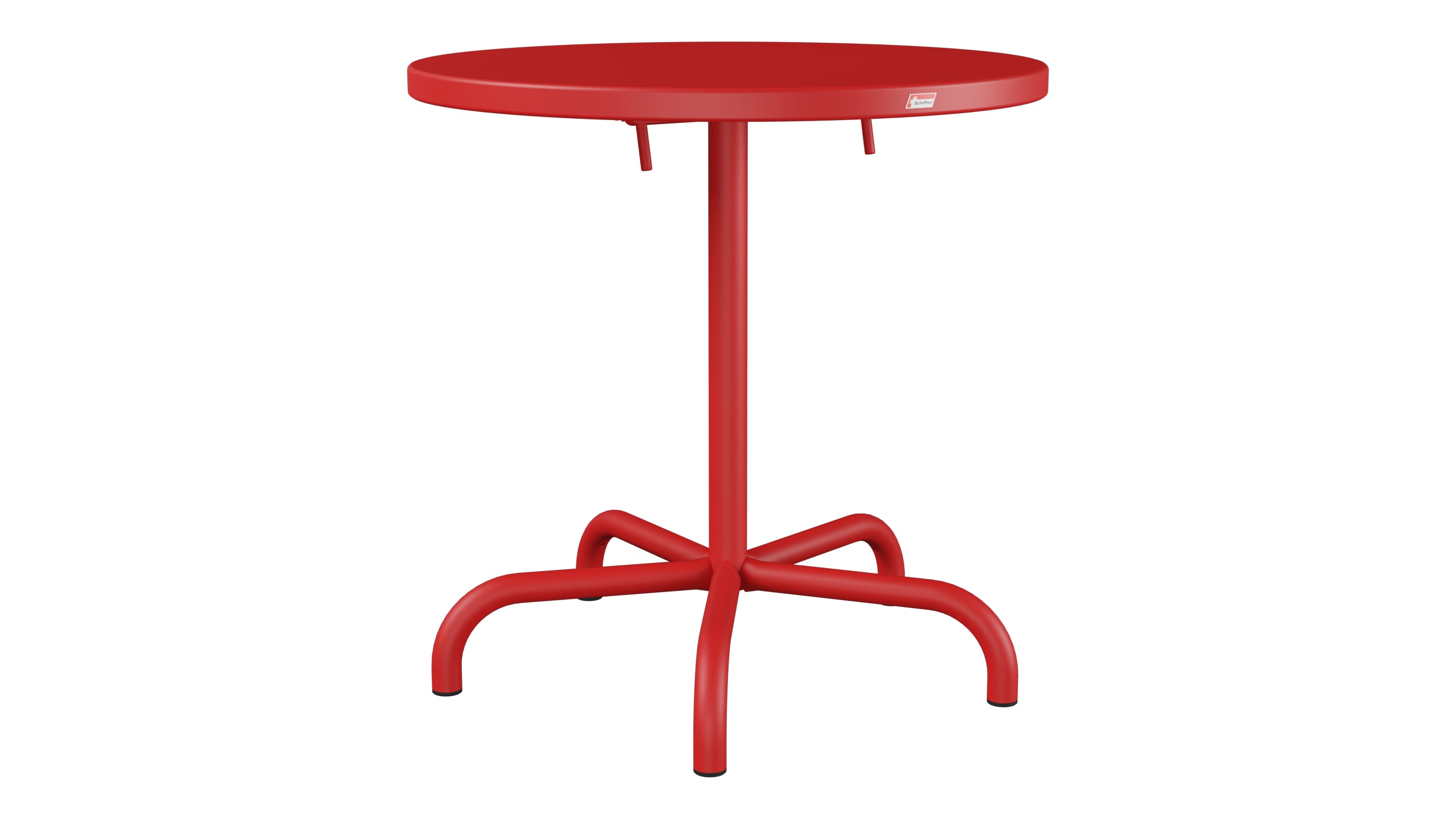 Säntis Metall-Gartentisch ø72 klappbar in Rot präsentiert im Onlineshop von KAQTU Design AG. Gartentisch ist von Schaffner