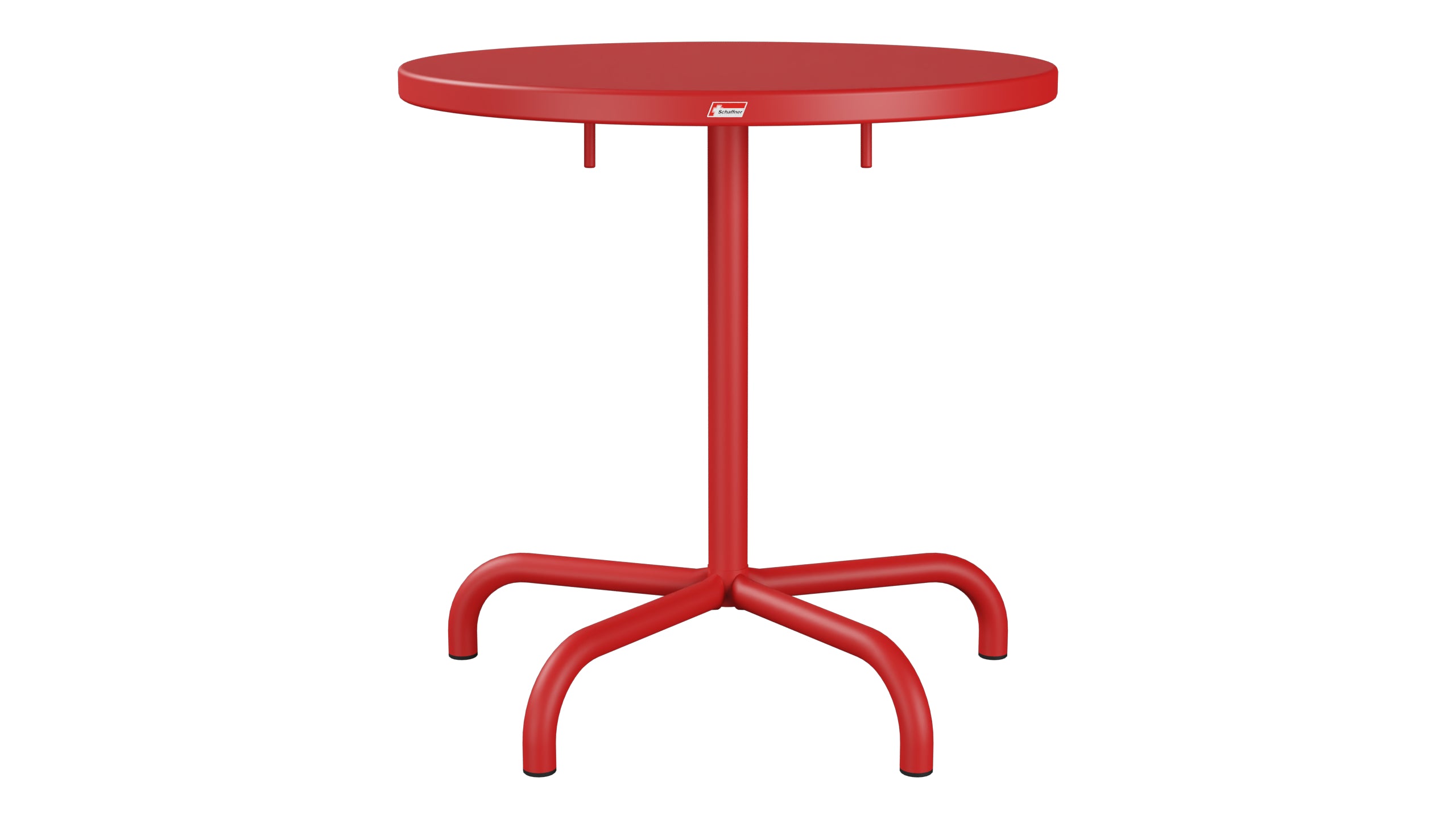 Säntis Metall-Gartentisch ø72 klappbar in Rot präsentiert im Onlineshop von KAQTU Design AG. Gartentisch ist von Schaffner