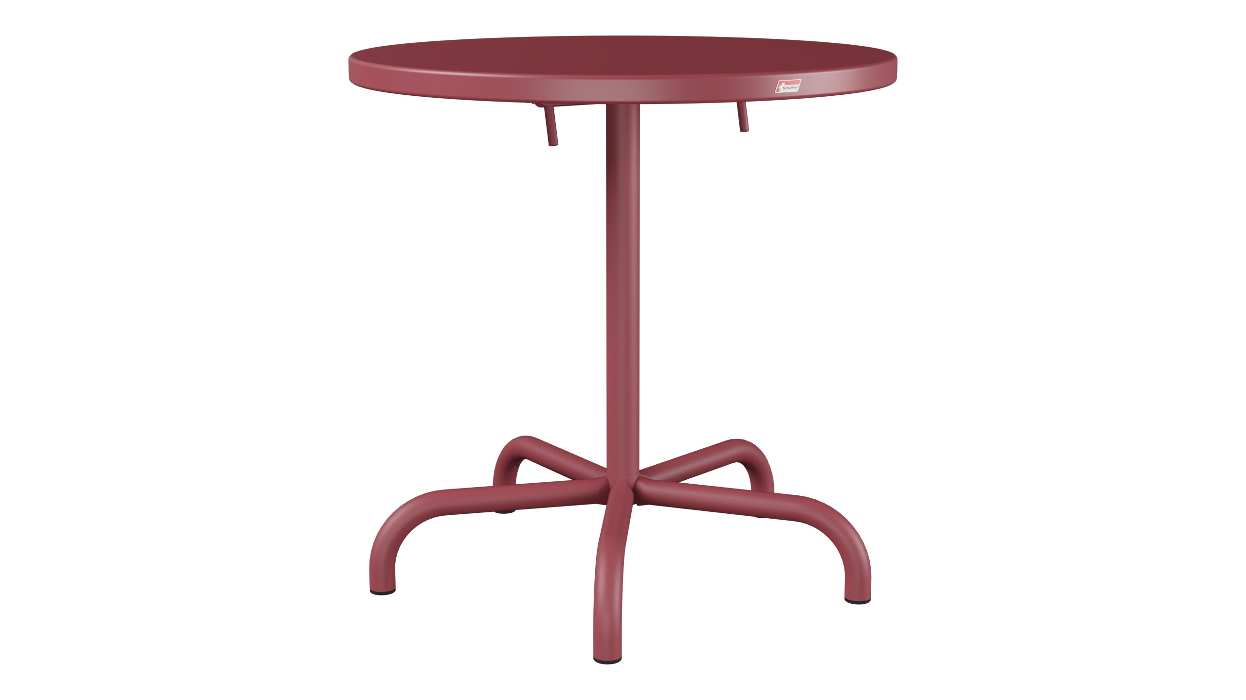 Säntis Metall-Gartentisch ø72 klappbar in Bordeaux präsentiert im Onlineshop von KAQTU Design AG. Gartentisch ist von Schaffner