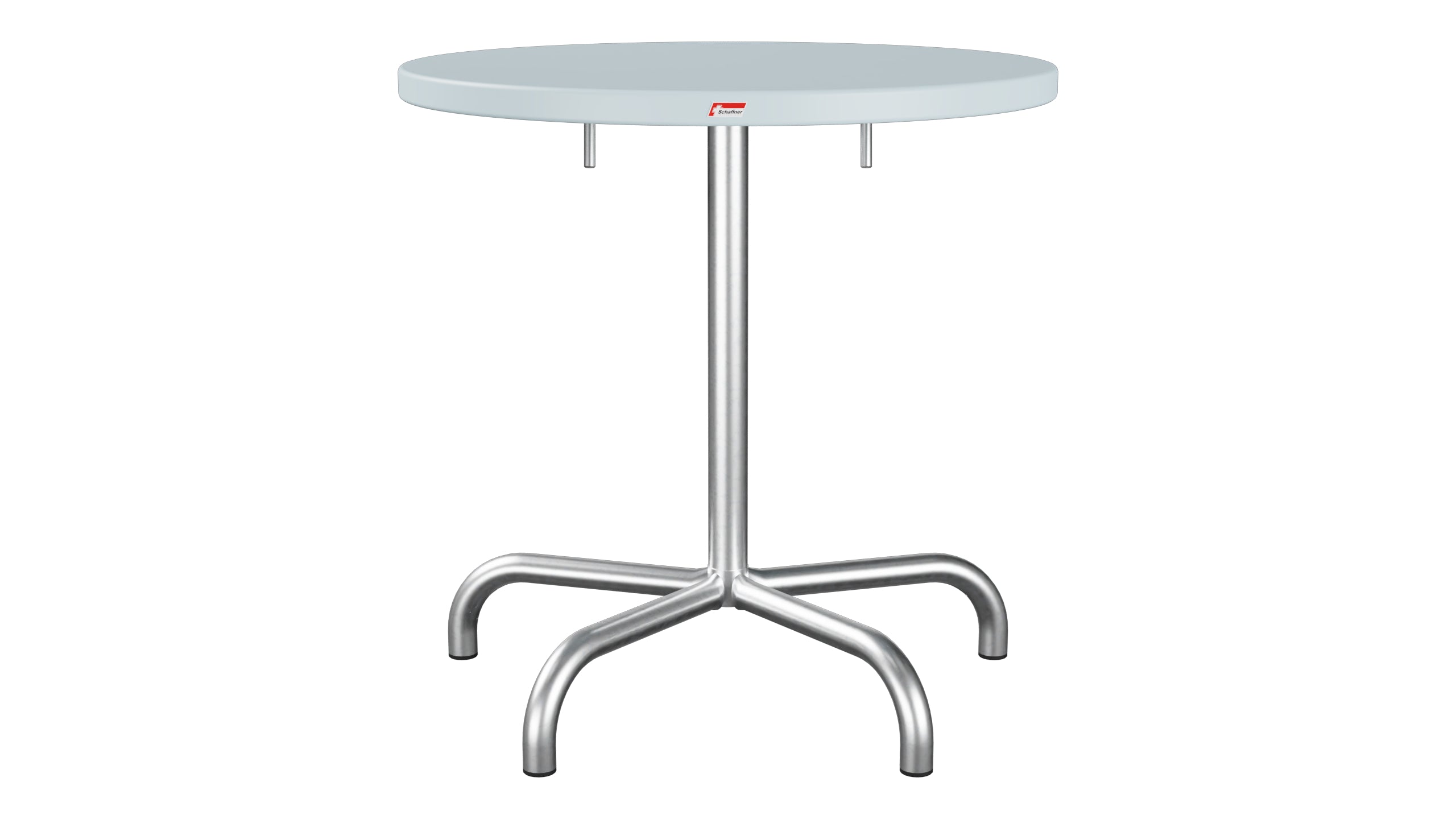 Säntis Metall-Gartentisch ø72 klappbar in Pastellblau präsentiert im Onlineshop von KAQTU Design AG. Gartentisch ist von Schaffner