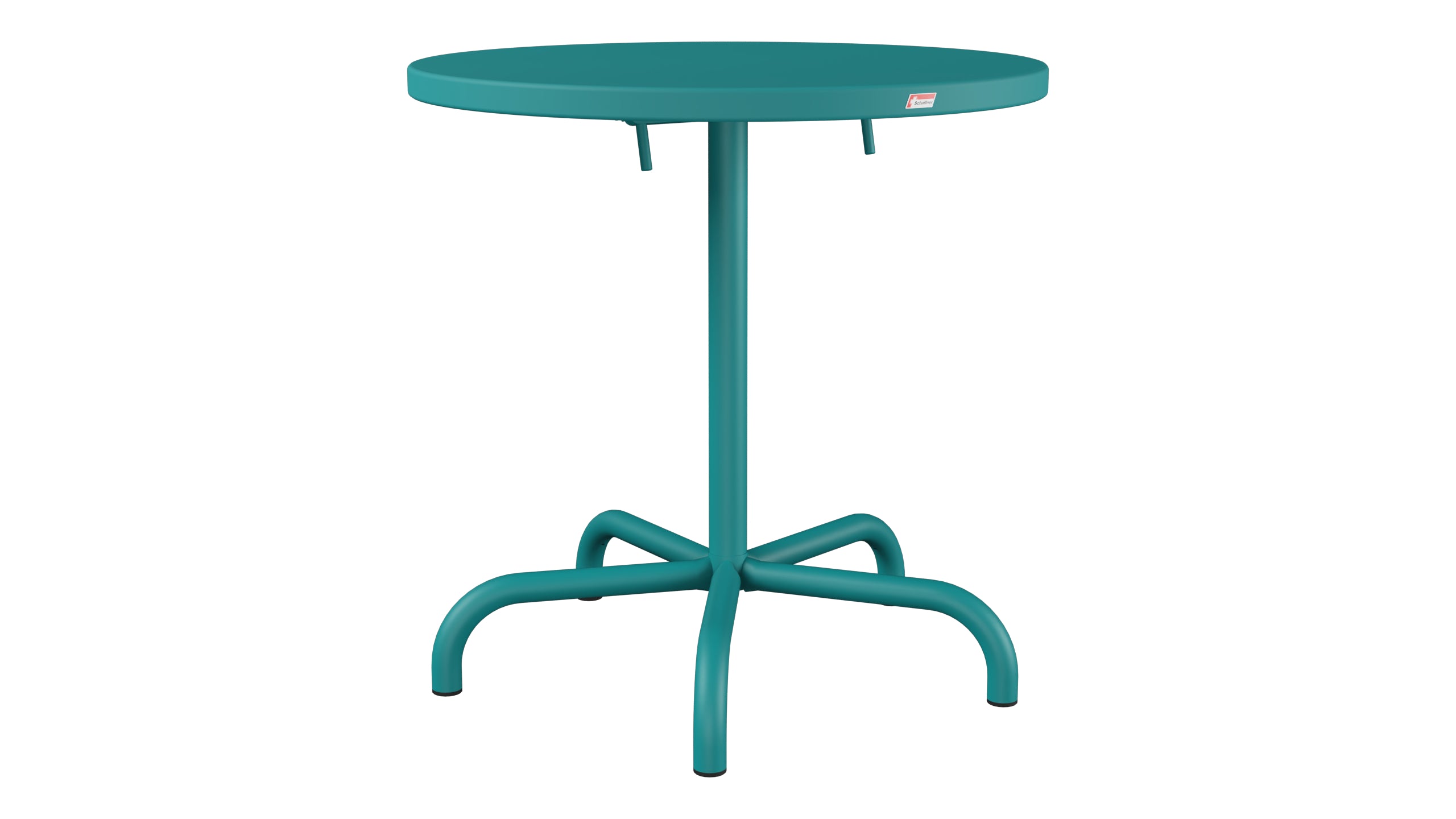 Säntis Metall-Gartentisch ø72 klappbar in Kaliblau präsentiert im Onlineshop von KAQTU Design AG. Gartentisch ist von Schaffner