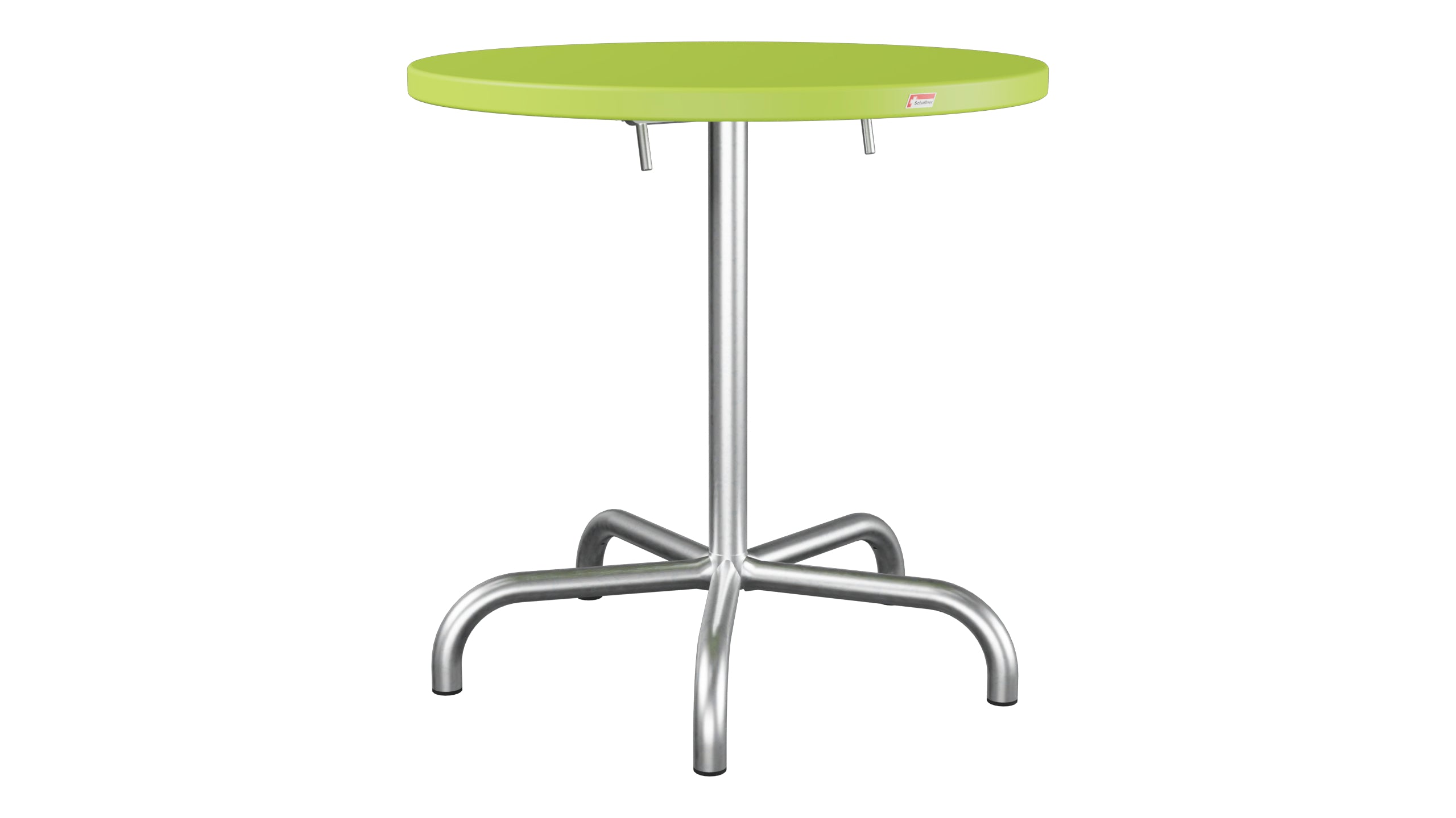 Säntis Metall-Gartentisch ø72 klappbar in Hellgrün präsentiert im Onlineshop von KAQTU Design AG. Gartentisch ist von Schaffner