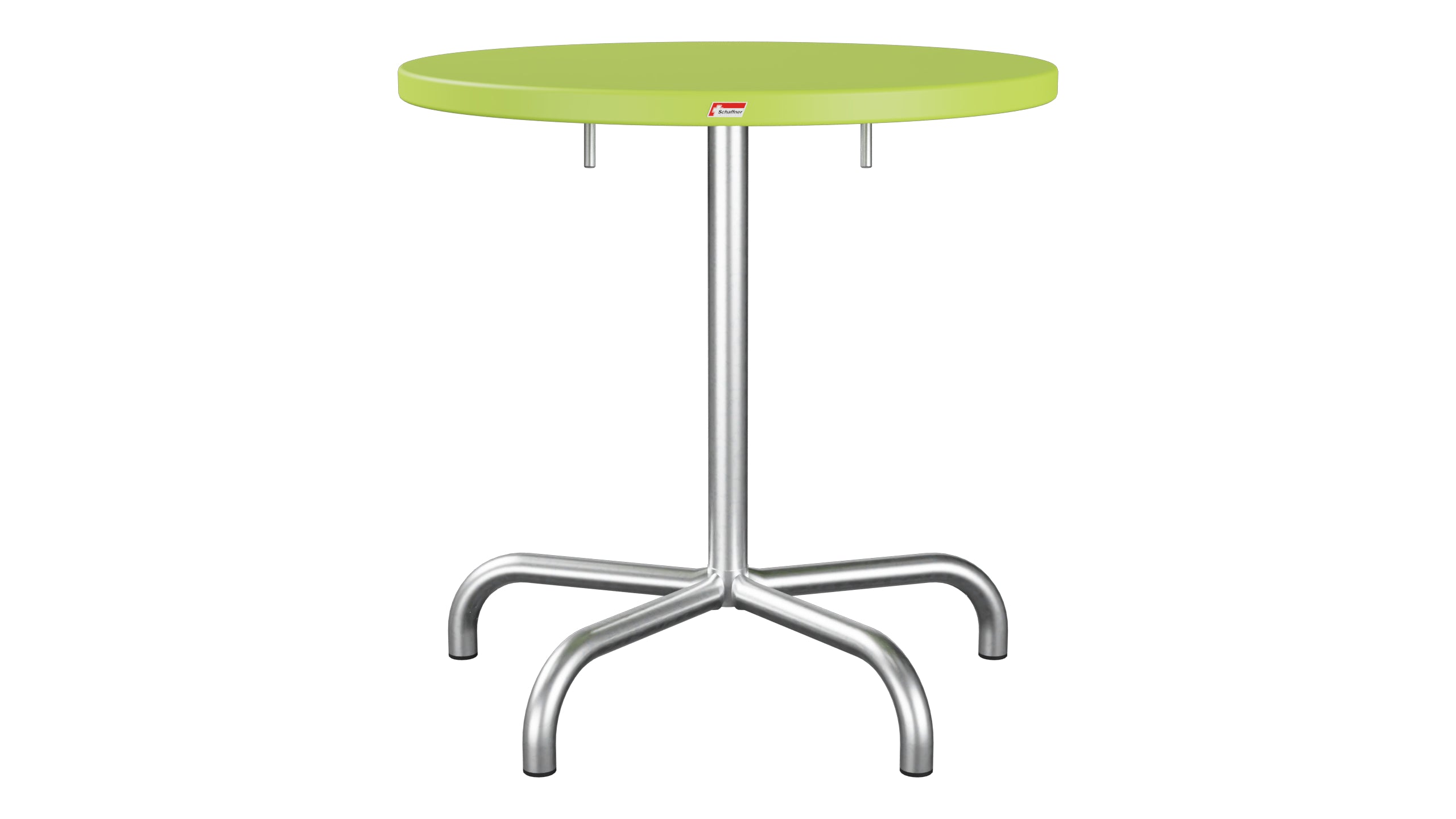 Säntis Metall-Gartentisch ø72 klappbar in Hellgrün präsentiert im Onlineshop von KAQTU Design AG. Gartentisch ist von Schaffner