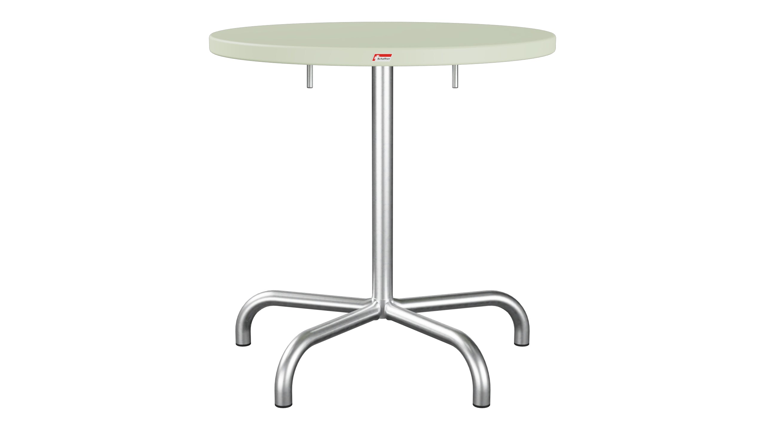 Säntis Metall-Gartentisch ø72 klappbar in Pastellgrün präsentiert im Onlineshop von KAQTU Design AG. Gartentisch ist von Schaffner