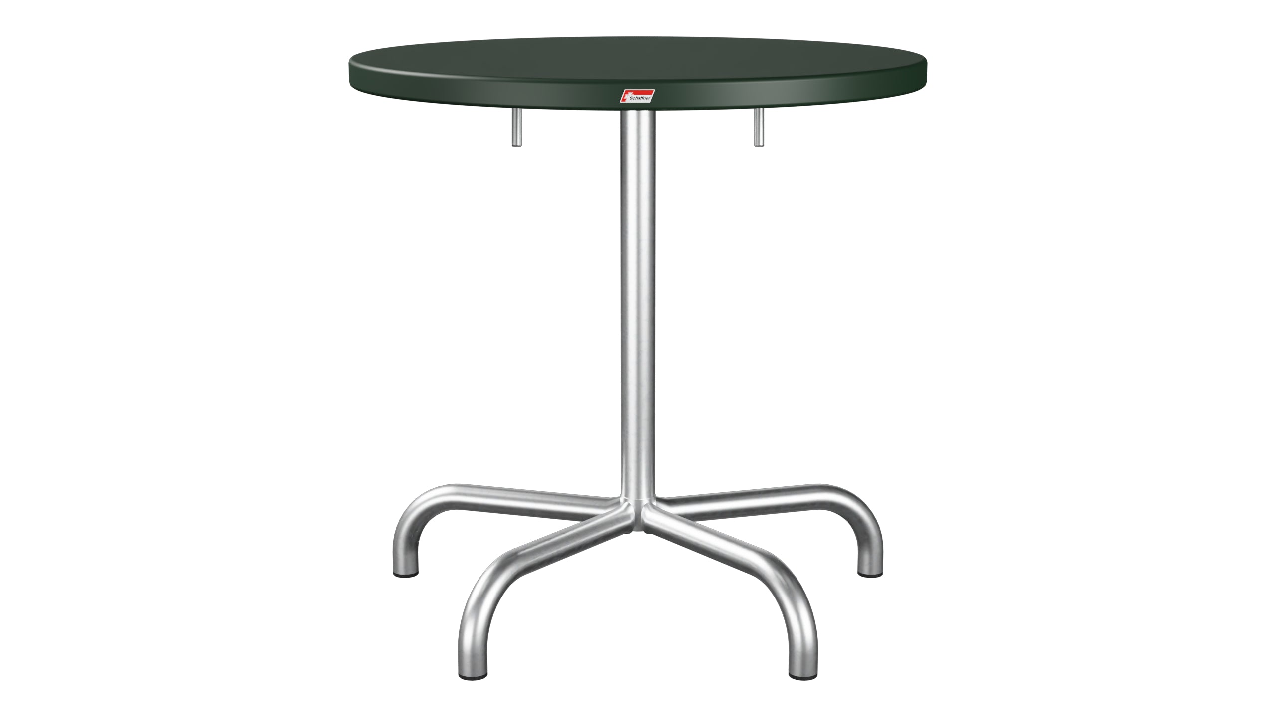 Säntis Metall-Gartentisch ø72 klappbar in Tannengrün präsentiert im Onlineshop von KAQTU Design AG. Gartentisch ist von Schaffner