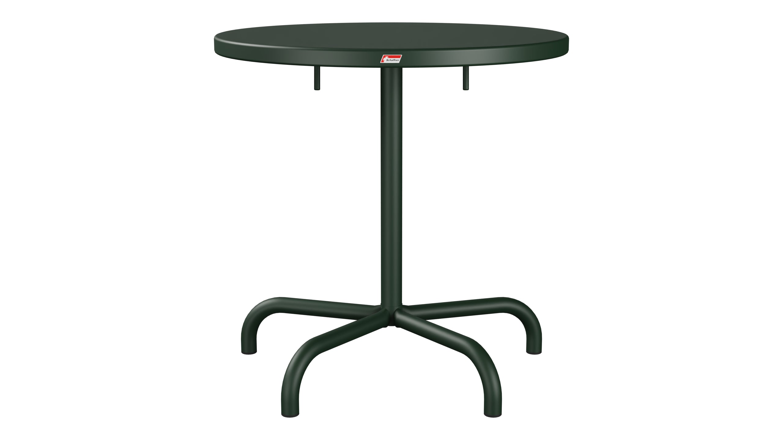 Säntis Metall-Gartentisch ø72 klappbar in Tannengrün präsentiert im Onlineshop von KAQTU Design AG. Gartentisch ist von Schaffner