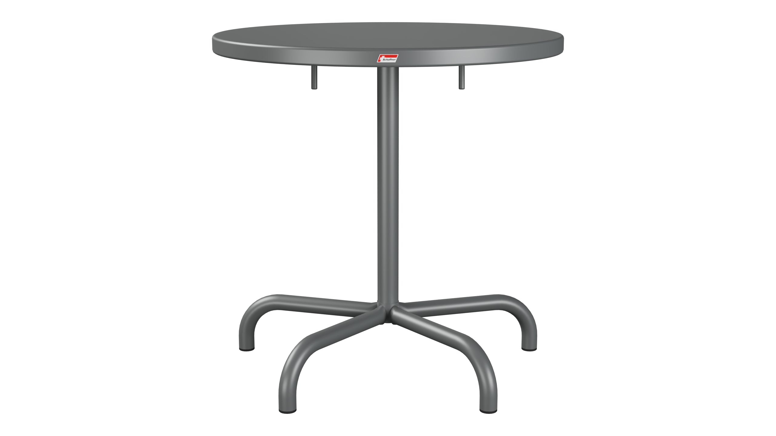 Säntis Metall-Gartentisch ø72 klappbar in Graphit präsentiert im Onlineshop von KAQTU Design AG. Gartentisch ist von Schaffner