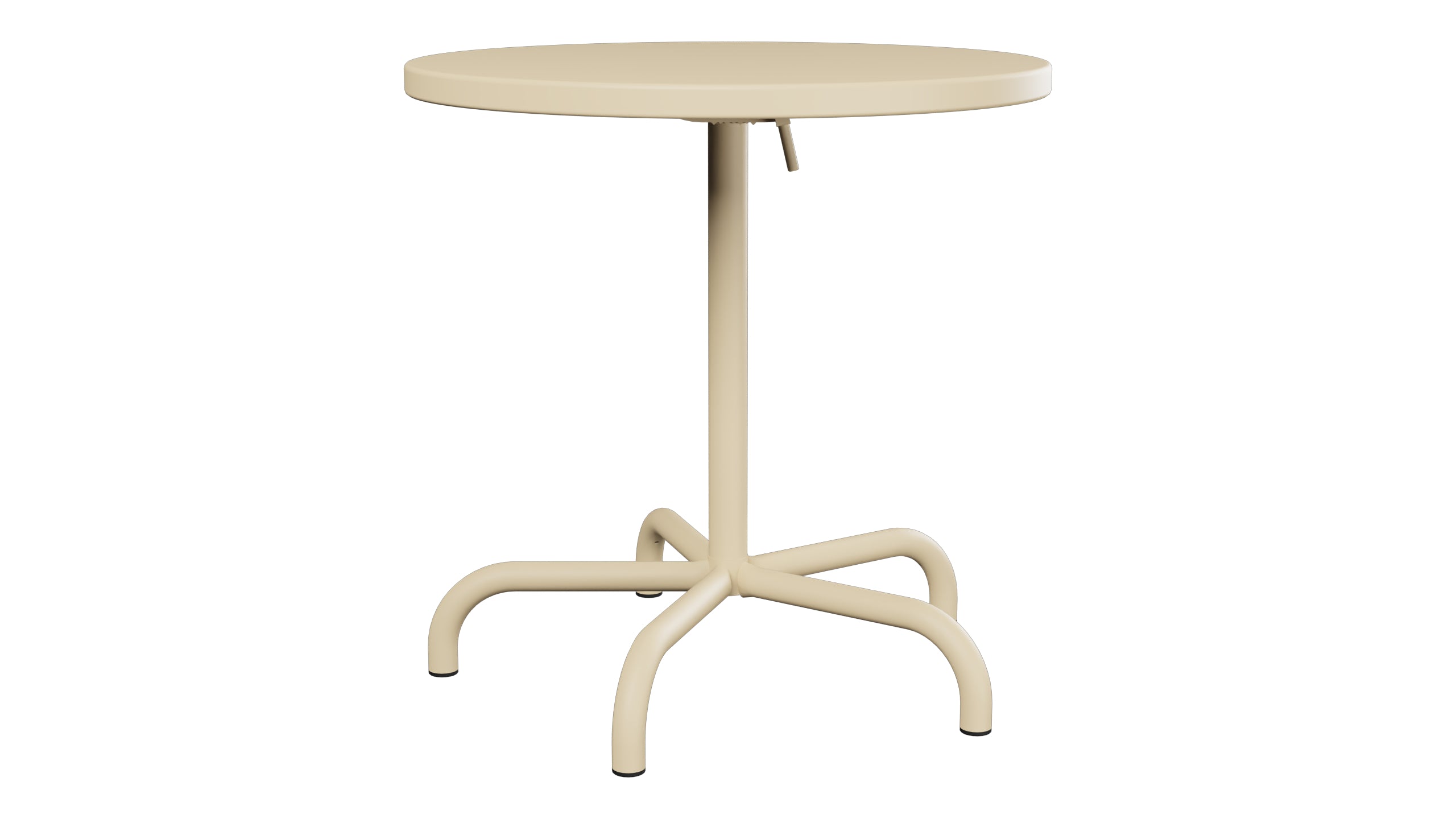 Säntis Metall-Gartentisch ø72 klappbar in Pastellbraun präsentiert im Onlineshop von KAQTU Design AG. Gartentisch ist von Schaffner