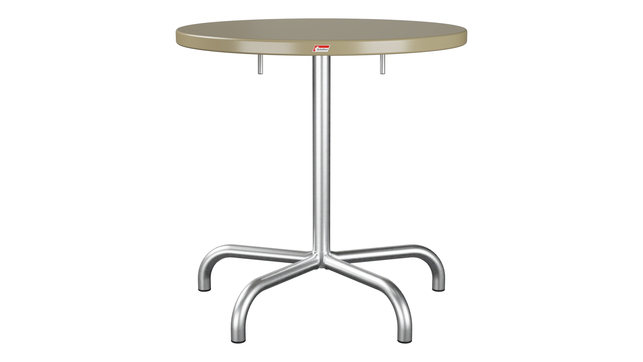 Säntis Metall-Gartentisch ø72 klappbar in Champagner präsentiert im Onlineshop von KAQTU Design AG. Gartentisch ist von Schaffner