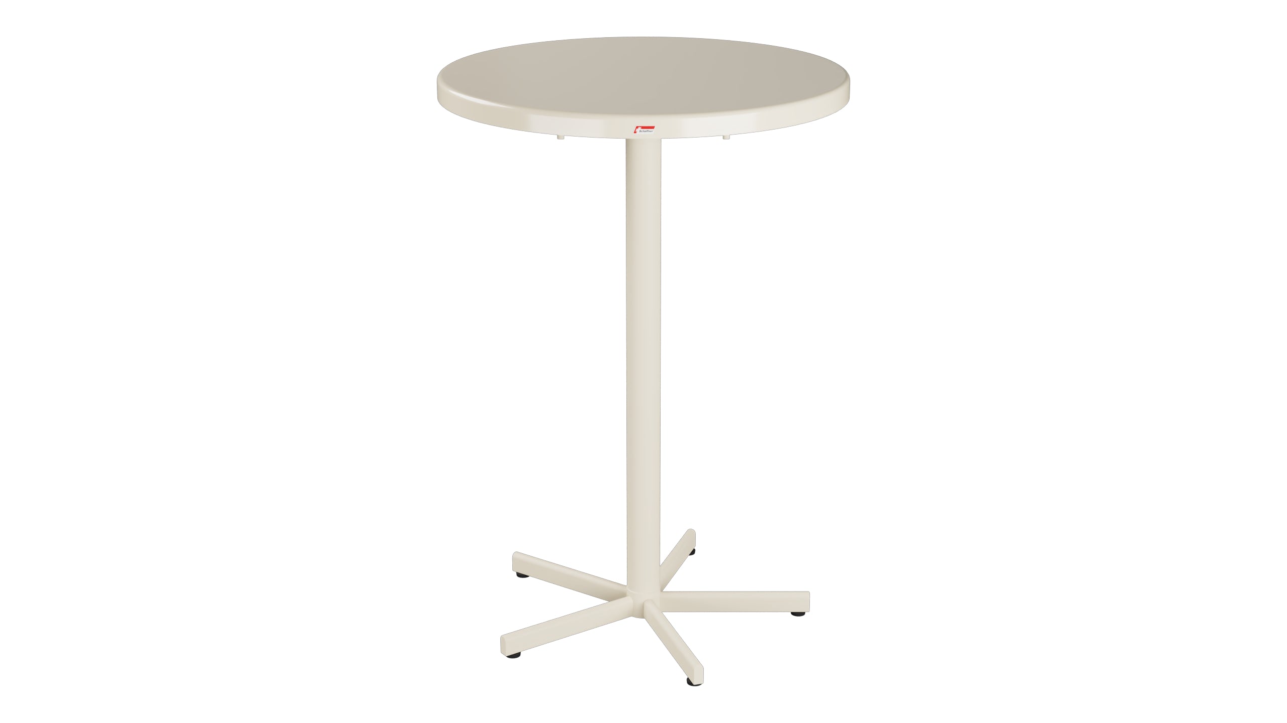 Bodensee Glasfaser-Stehtisch Outdoor ø75 / 110 klappbar in Pastellsand präsentiert im Onlineshop von KAQTU Design AG. Hochtisch Outdoor ist von Schaffner