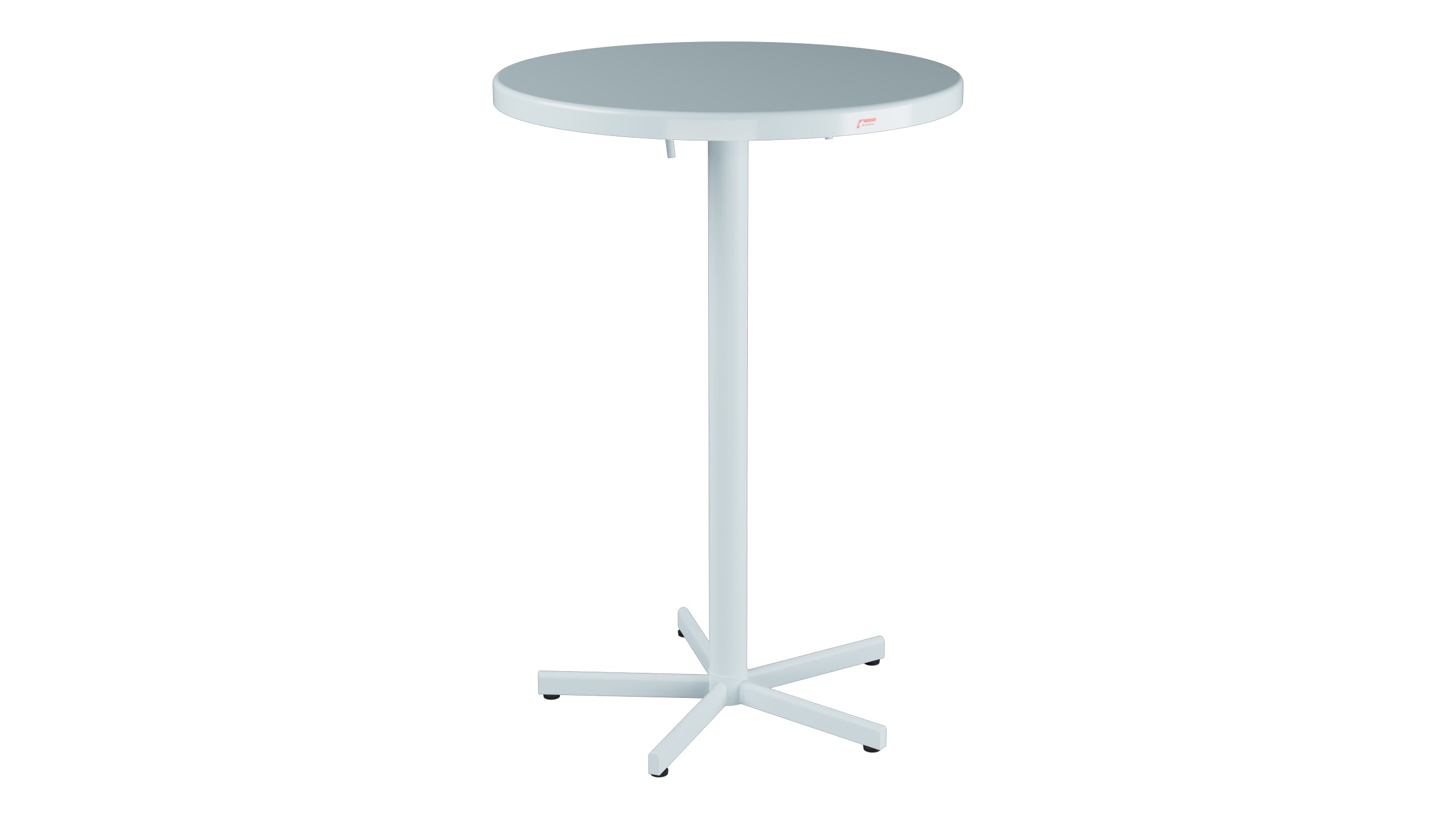 Bodensee Glasfaser-Stehtisch Outdoor ø75 / 110 klappbar in Pastellblau präsentiert im Onlineshop von KAQTU Design AG. Hochtisch Outdoor ist von Schaffner