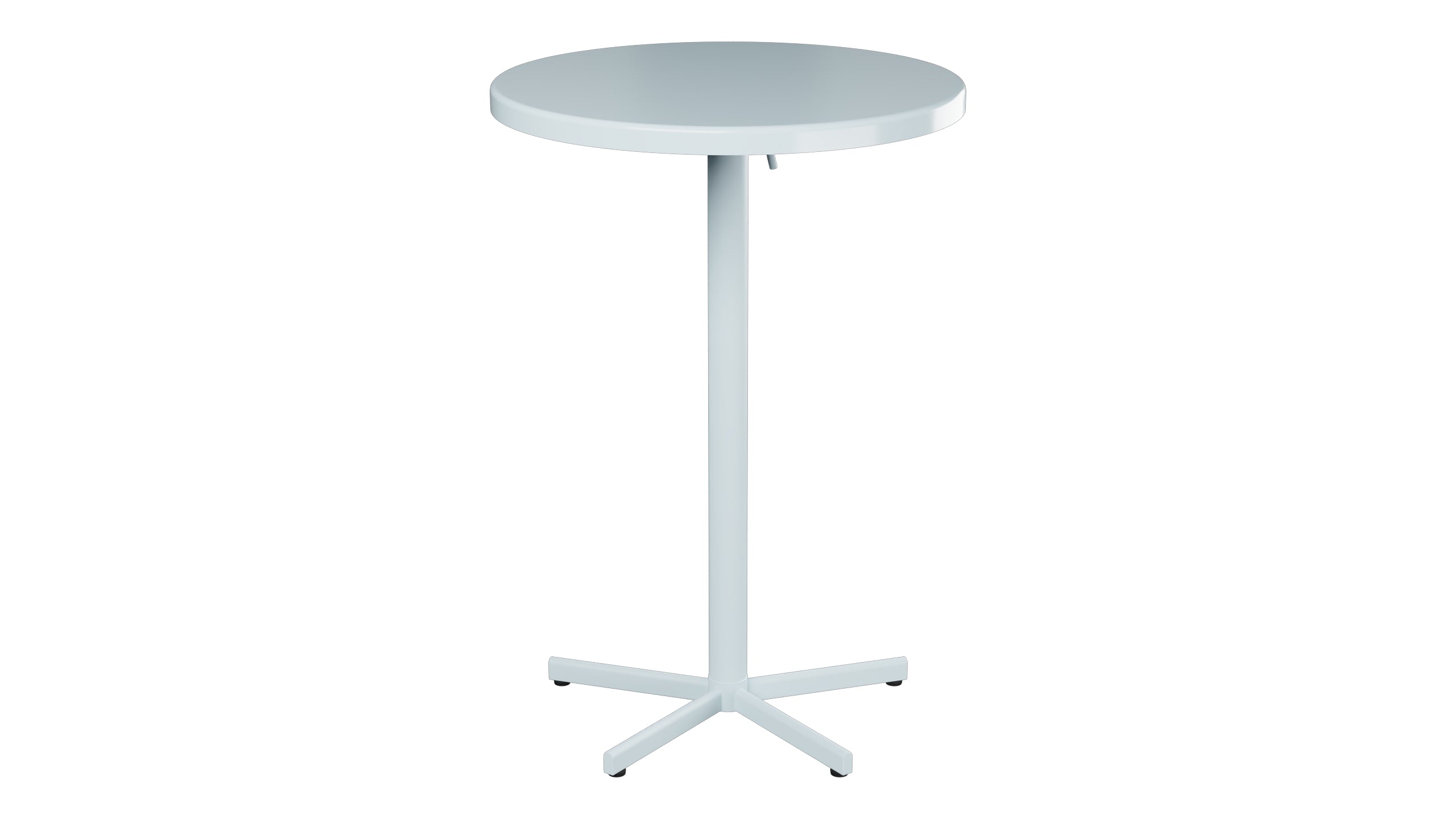 Bodensee Glasfaser-Stehtisch Outdoor ø75 / 110 klappbar in Pastellblau präsentiert im Onlineshop von KAQTU Design AG. Hochtisch Outdoor ist von Schaffner