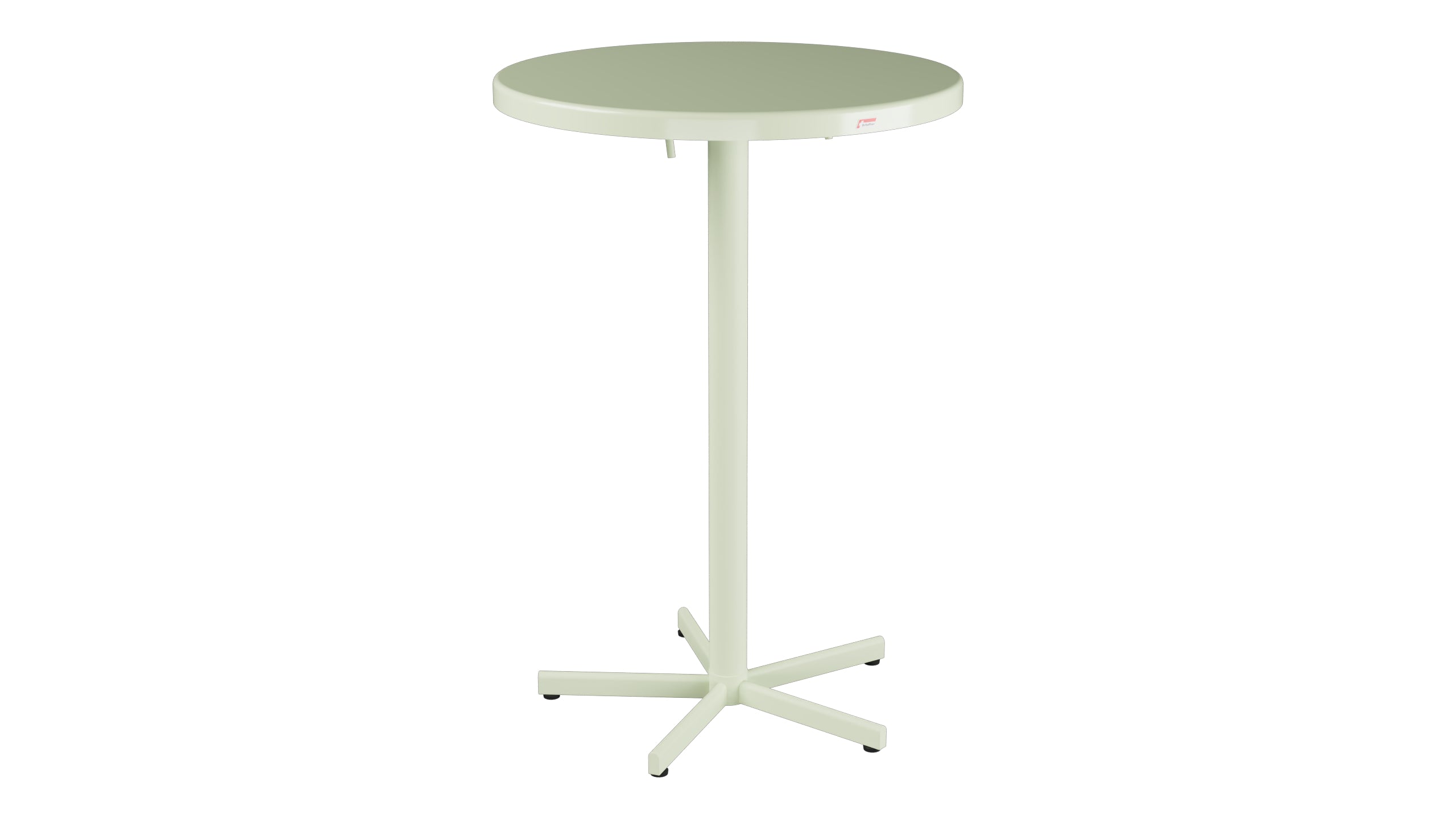 Bodensee Glasfaser-Stehtisch Outdoor ø75 / 110 klappbar in Pastellgrün präsentiert im Onlineshop von KAQTU Design AG. Hochtisch Outdoor ist von Schaffner