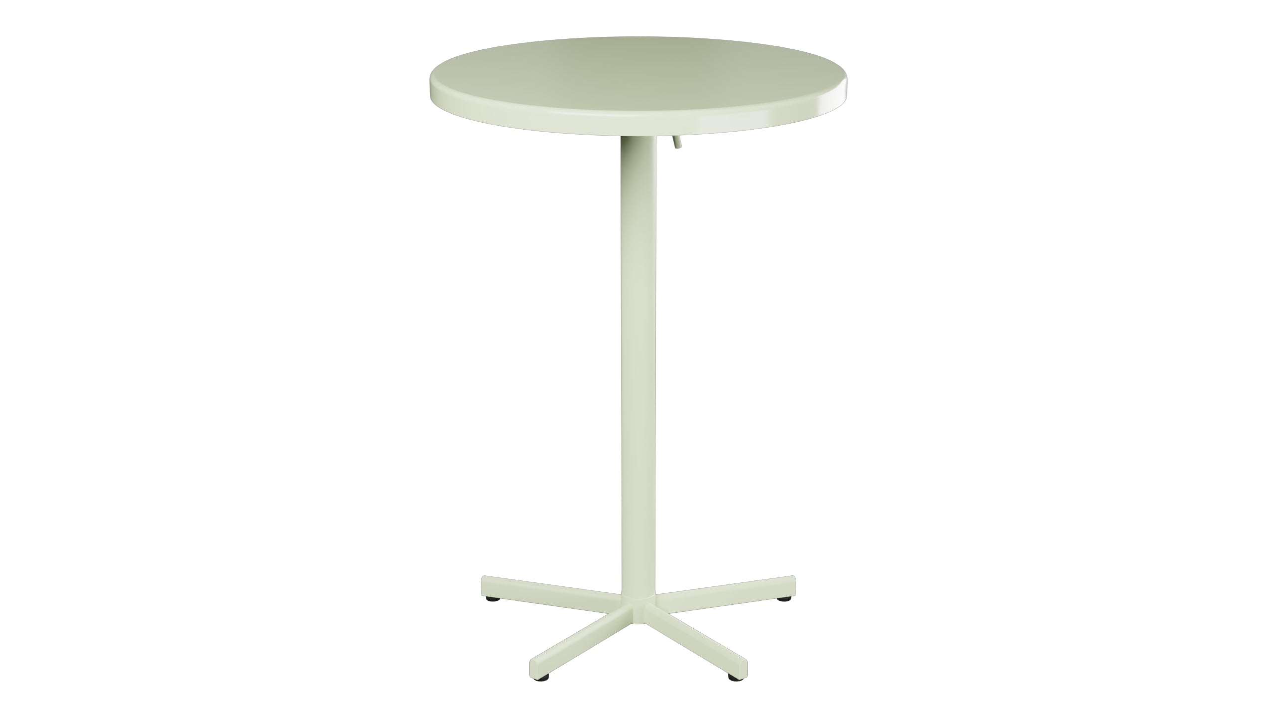 Bodensee Glasfaser-Stehtisch Outdoor ø75 / 110 klappbar in Pastellgrün präsentiert im Onlineshop von KAQTU Design AG. Hochtisch Outdoor ist von Schaffner