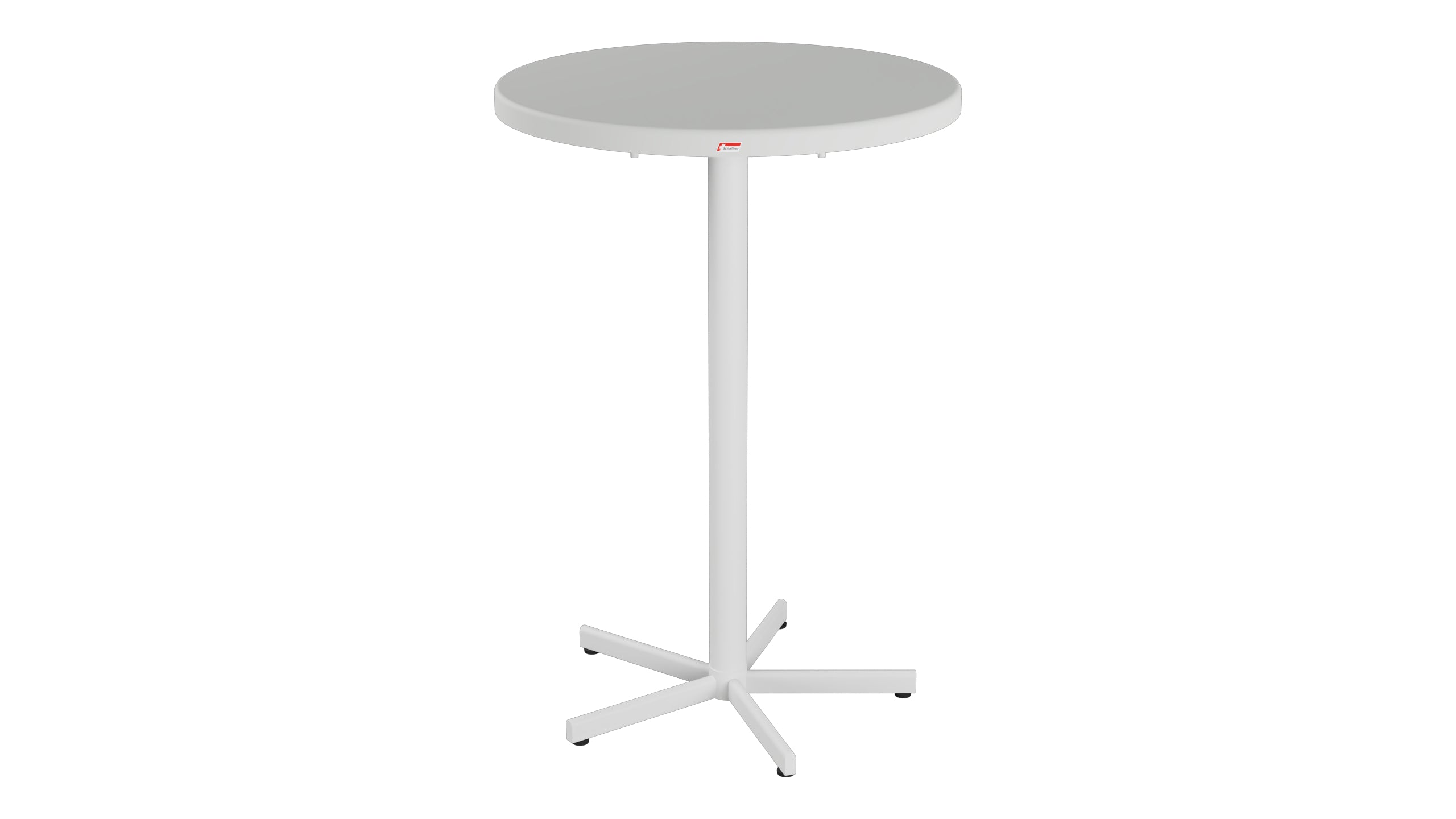 Bodensee Glasfaser-Stehtisch Outdoor ø75 / 110 klappbar in Alusilber präsentiert im Onlineshop von KAQTU Design AG. Hochtisch Outdoor ist von Schaffner
