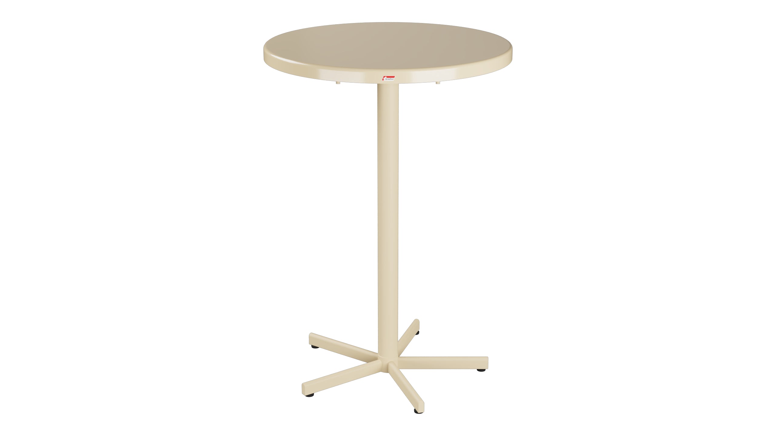 Bodensee Glasfaser-Stehtisch Outdoor ø75 / 110 klappbar in Pastellbraun präsentiert im Onlineshop von KAQTU Design AG. Hochtisch Outdoor ist von Schaffner