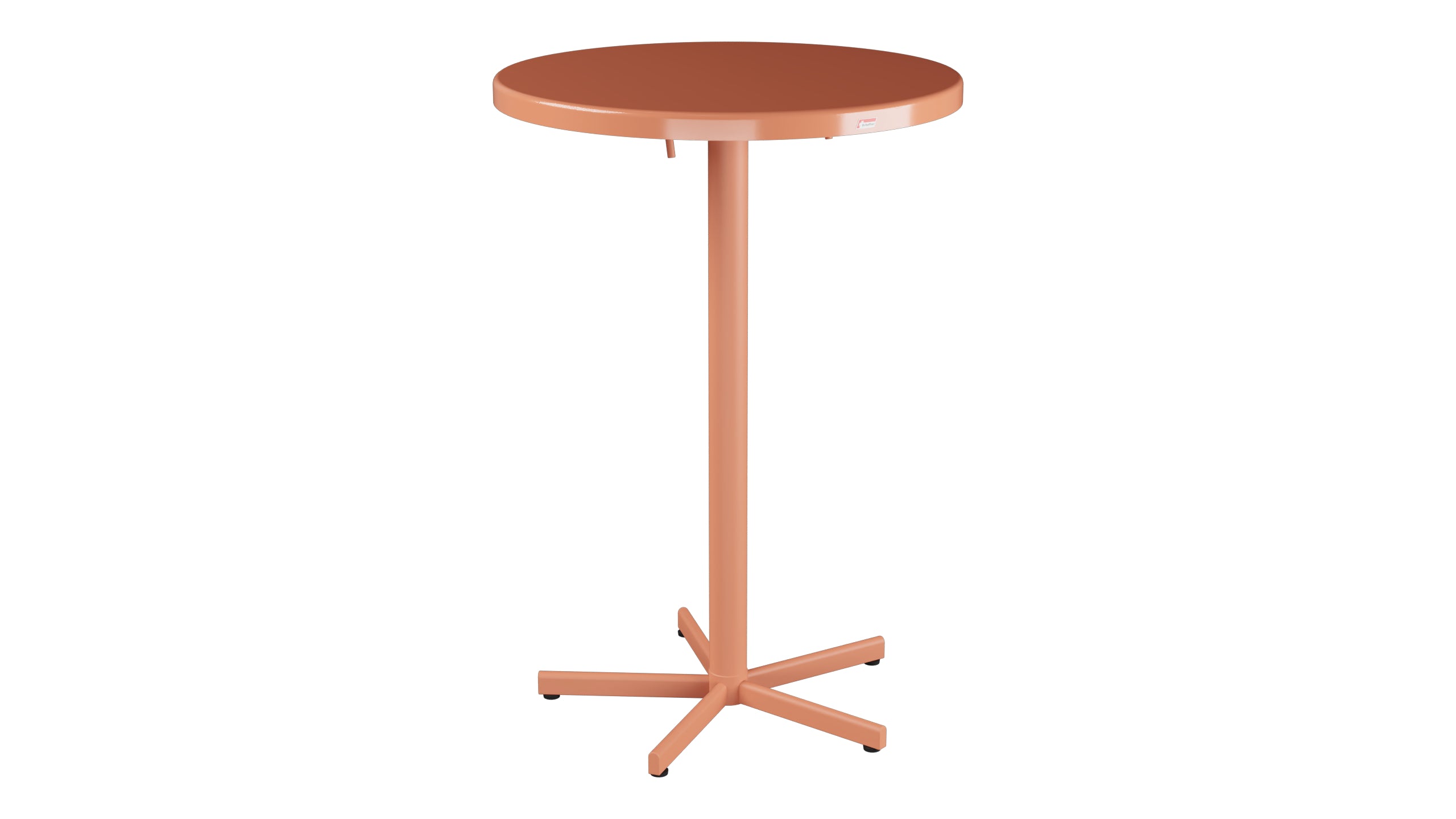 Bodensee Glasfaser-Stehtisch Outdoor ø75 / 110 klappbar in Pastellterracotta präsentiert im Onlineshop von KAQTU Design AG. Hochtisch Outdoor ist von Schaffner