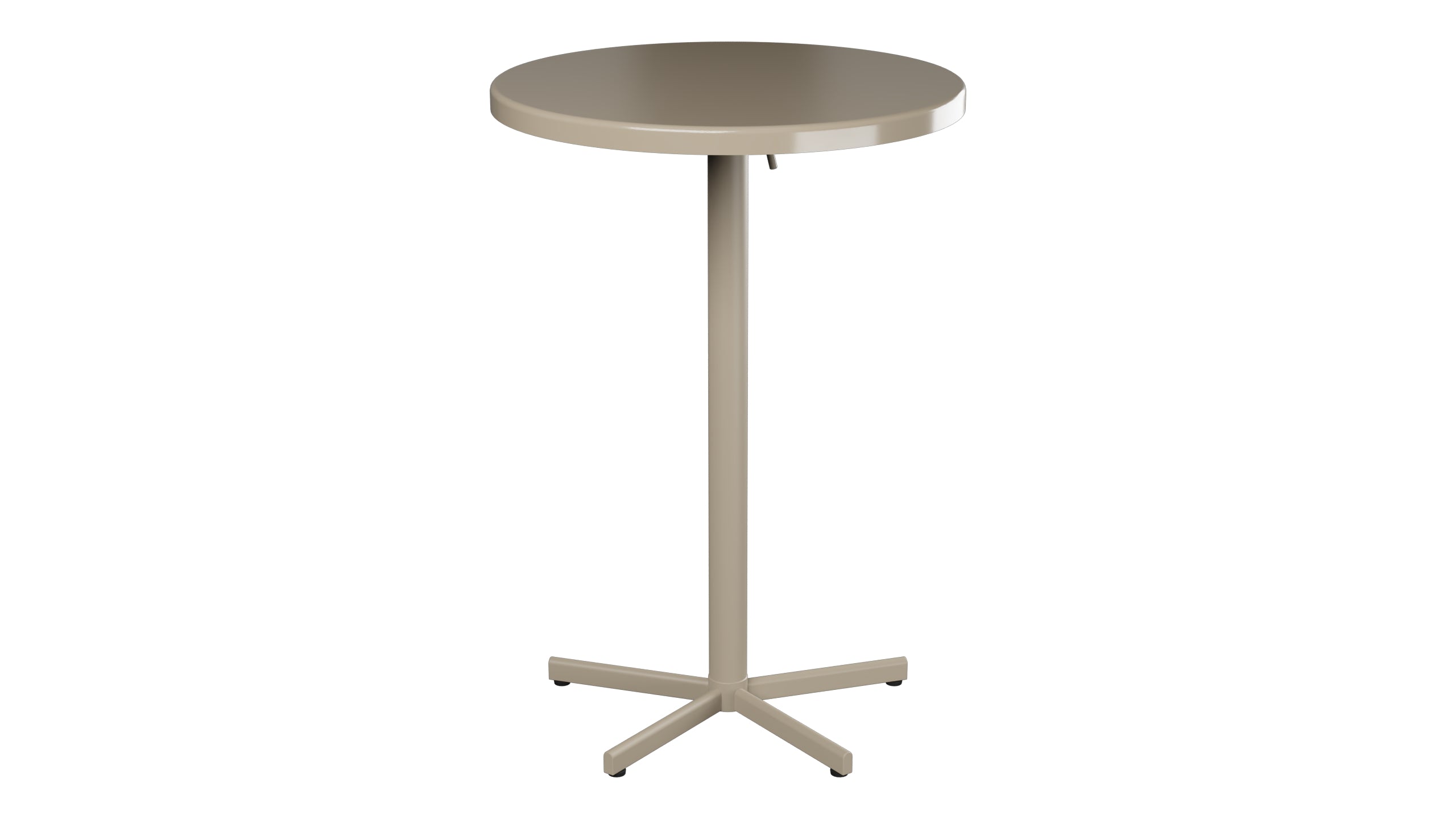 Bodensee Glasfaser-Stehtisch Outdoor ø75 / 110 klappbar in Champagner präsentiert im Onlineshop von KAQTU Design AG. Hochtisch Outdoor ist von Schaffner
