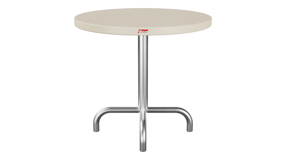 Säntis Metall-Beistelltisch Outdoor ø54 / 50 in Pastellsand präsentiert im Onlineshop von KAQTU Design AG. Beistelltisch Outdoor ist von Schaffner
