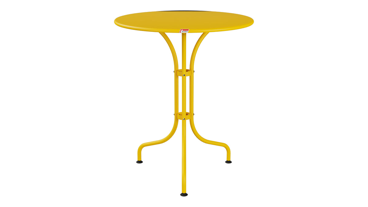 St. Moritz Metall-Gartentisch ø60 in Gelb präsentiert im Onlineshop von KAQTU Design AG. Gartentisch ist von Schaffner