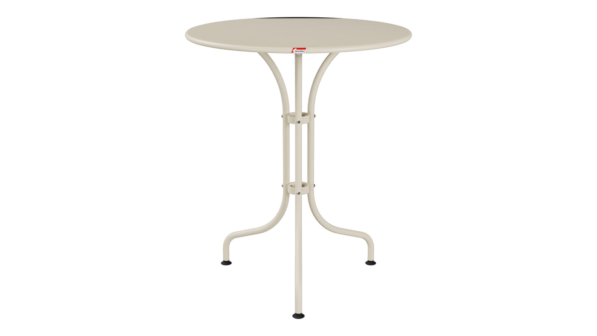 St. Moritz Metall-Gartentisch ø60 in Pastellsand präsentiert im Onlineshop von KAQTU Design AG. Gartentisch ist von Schaffner